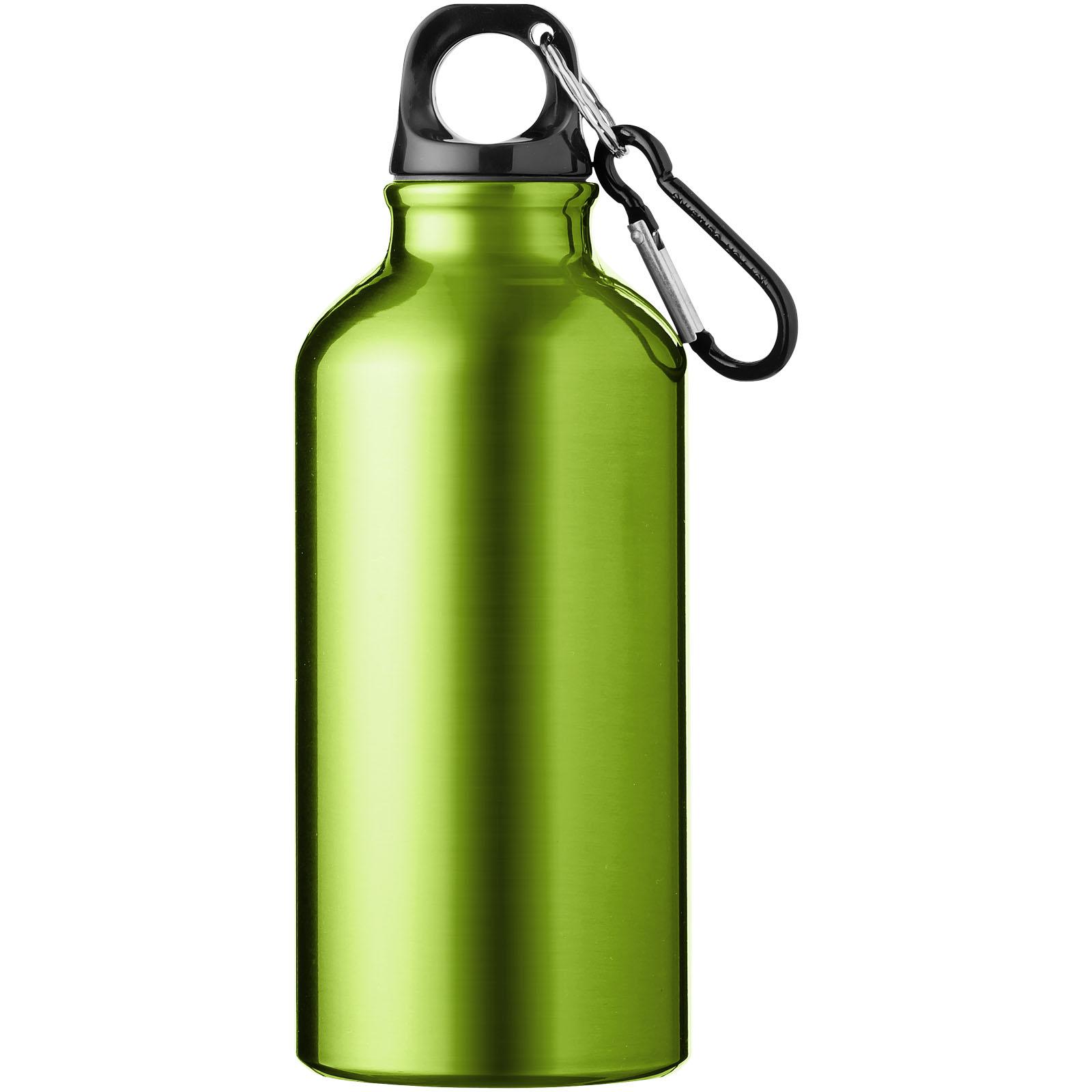 Bouteille d'eau Oregon de 400 ml en aluminium avec mousqueton