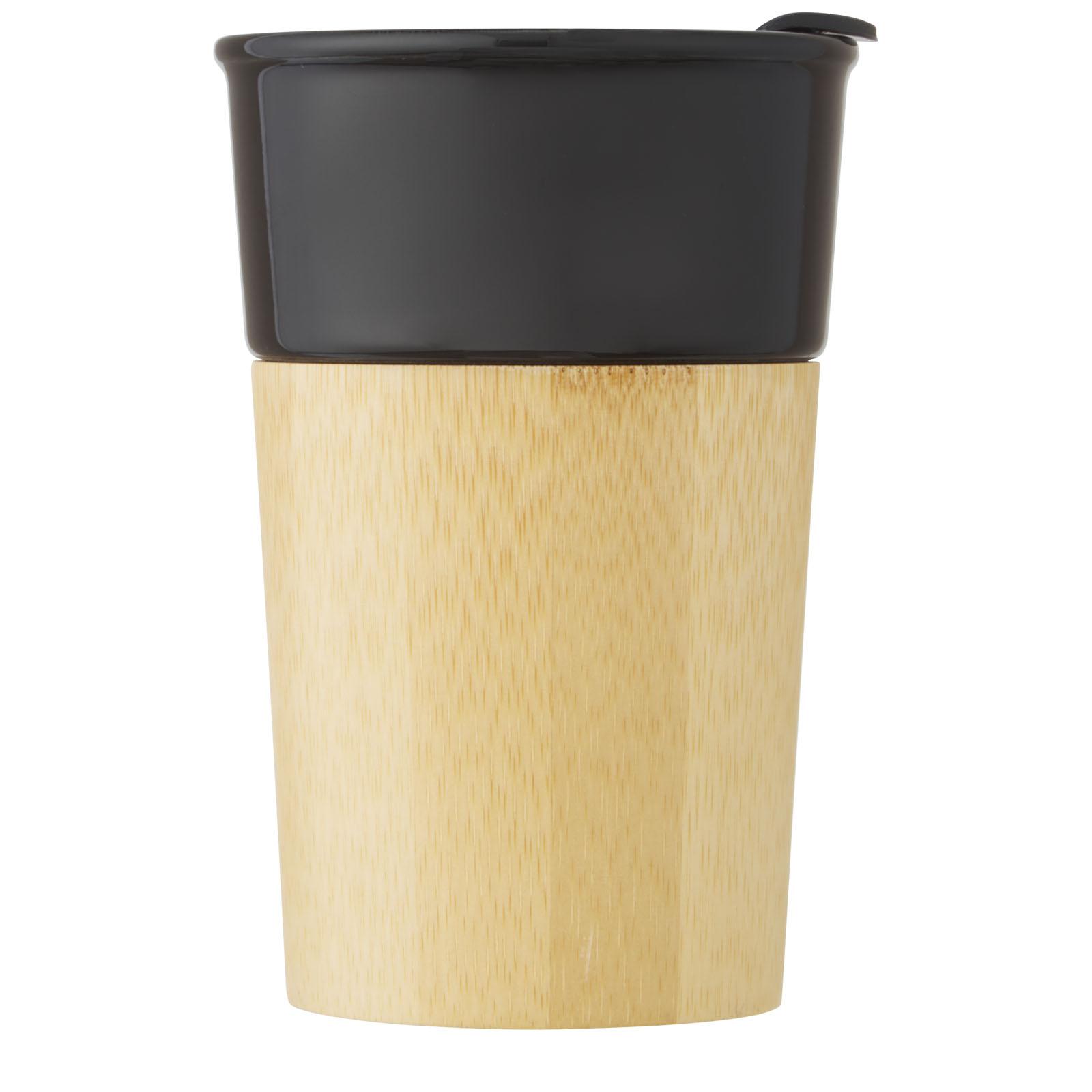 Tasse Pereira de 320 ml en porcelaine avec paroi extérieure en bambou