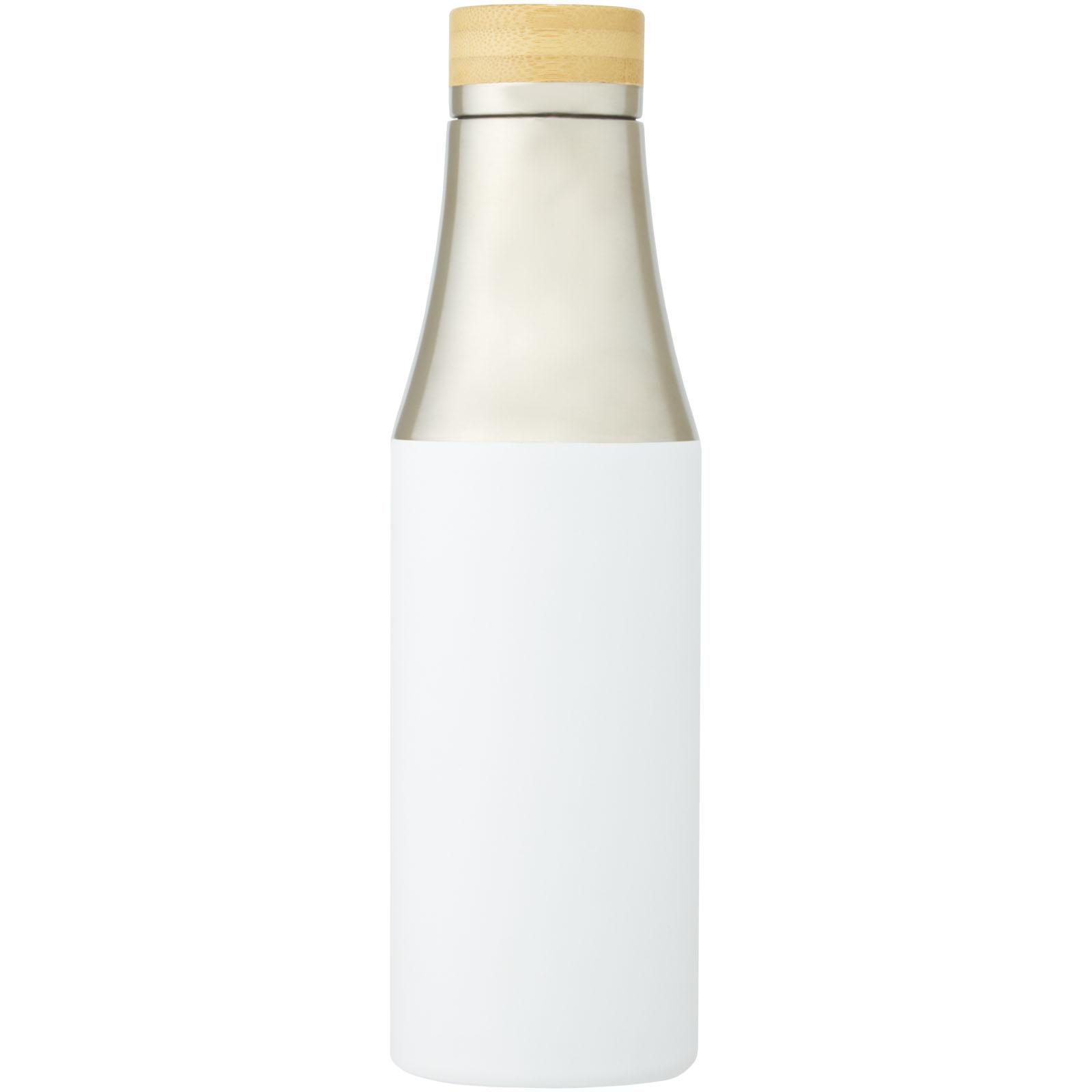 Bouteille Hulan de 540 ml en acier inoxydable avec  cuivre et isolation par le vide avec couvercle en bambou