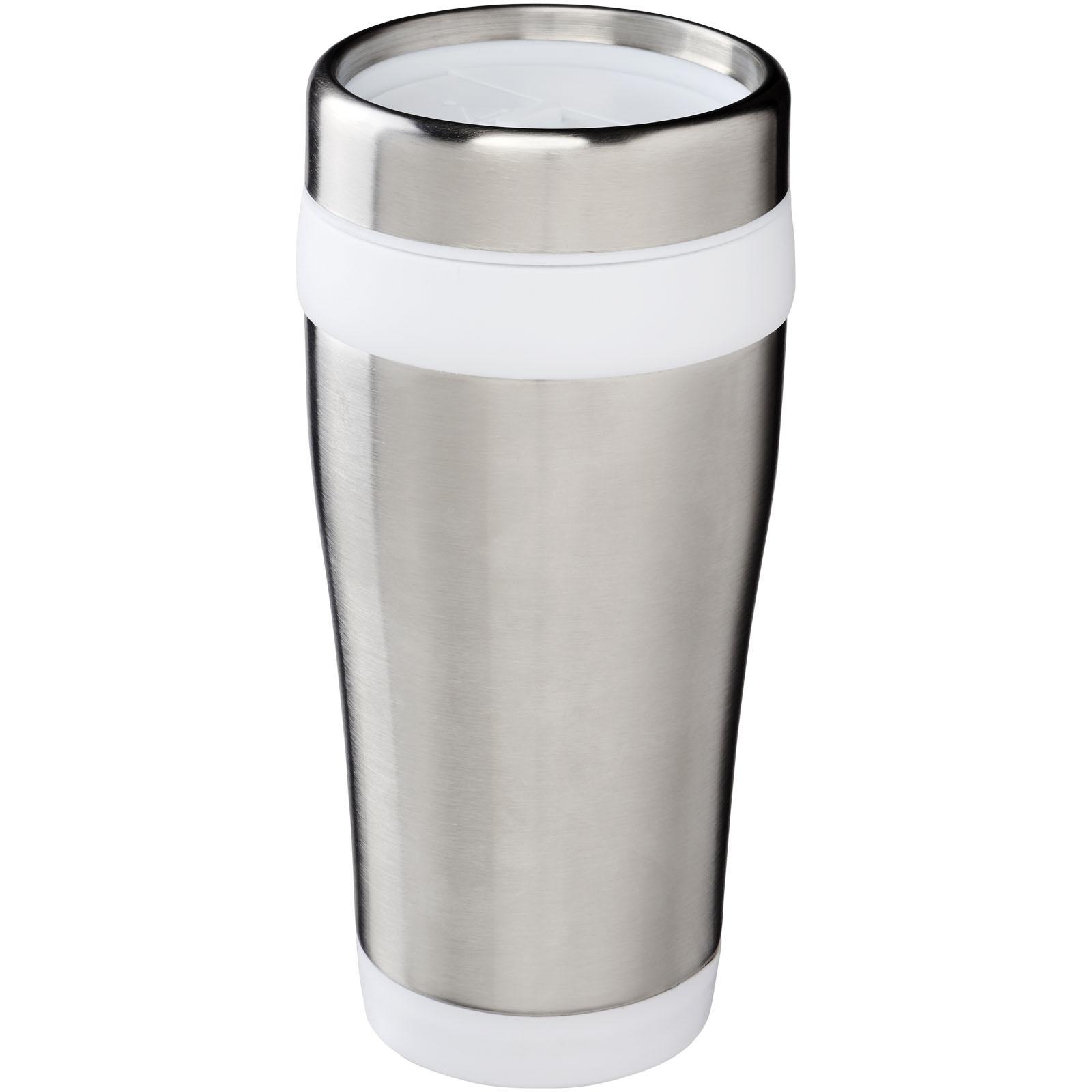 Gobelet avec isolation Elwood de 410 ml en acier inoxydable recyclé certifié RCS 