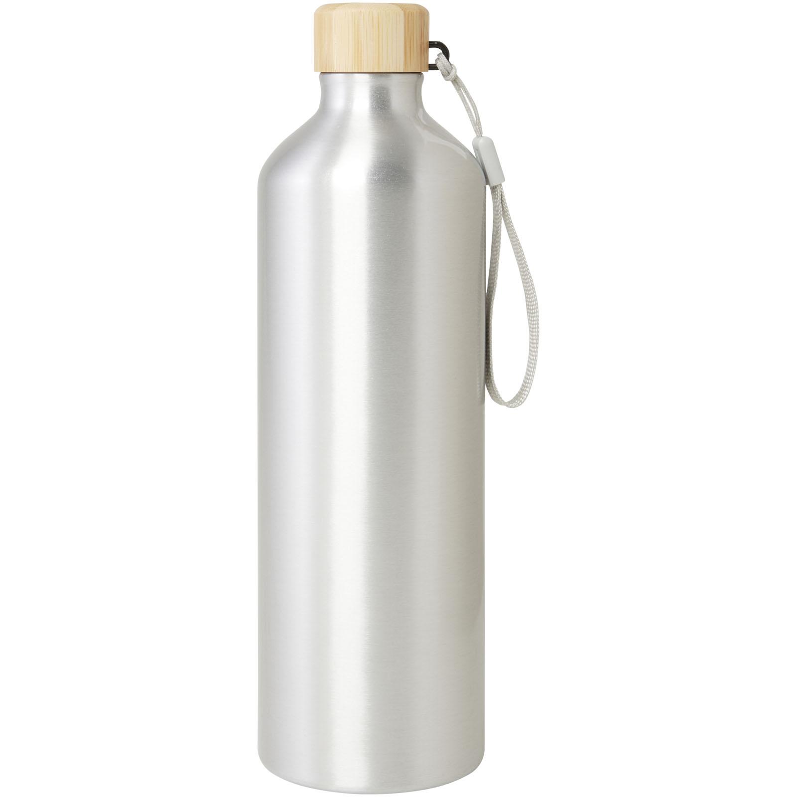 Bouteille d'eau Malpeza de 1 000 ml en aluminium recyclé certifié RCS