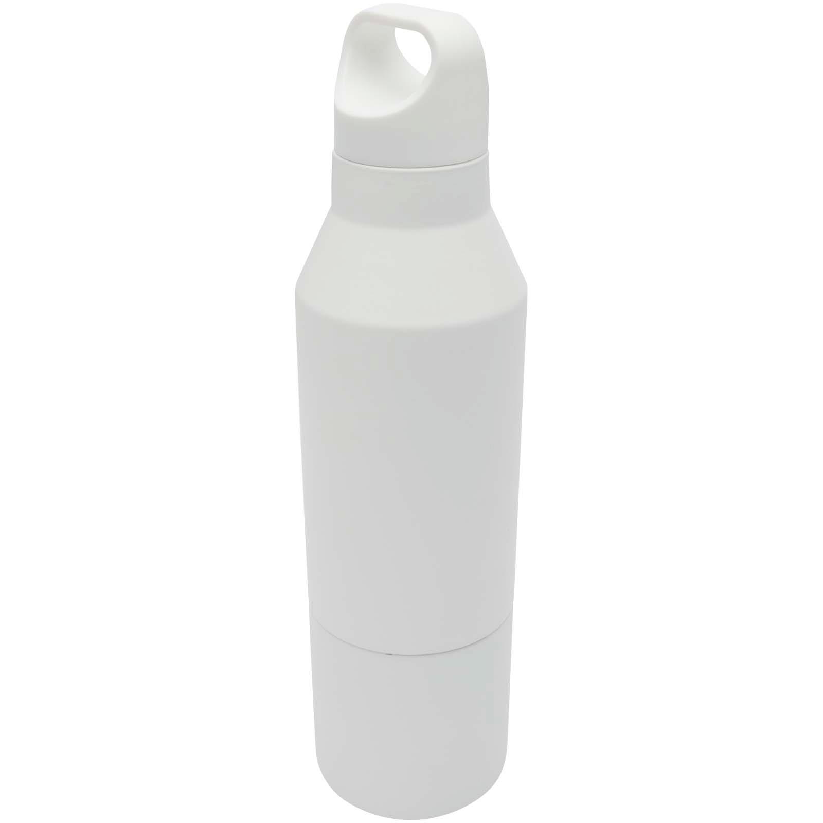Bouteille isotherme Odessy de 600 ml en acier inoxydable recyclé RCS avec gobelet de 300 ml