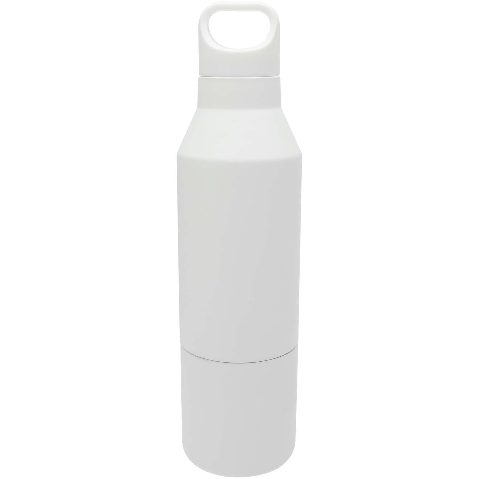 Bouteille isotherme Odessy de 600 ml en acier inoxydable recyclé RCS avec gobelet de 300 ml