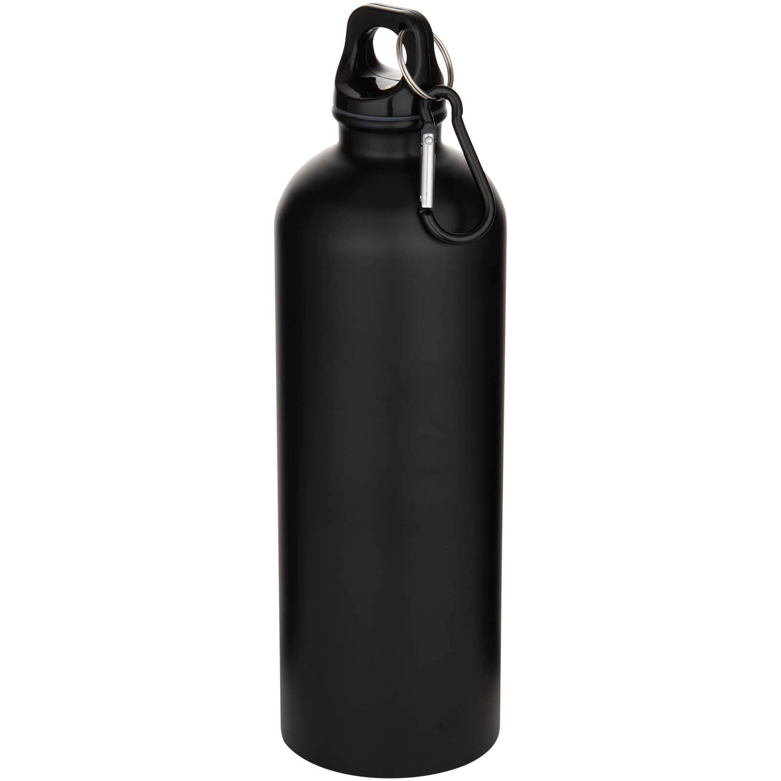 Bouteille d’eau Oregon de 750 ml en acier inoxydable à simple paroi certifiée RCS, recyclé mat avec mousqueton