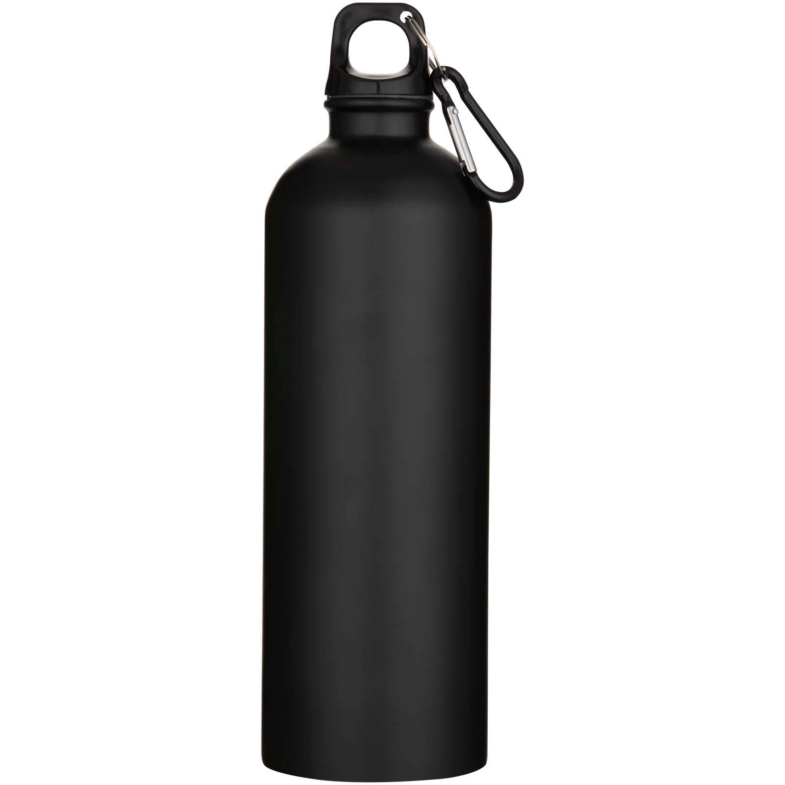 Bouteille d’eau Oregon de 750 ml en acier inoxydable à simple paroi certifiée RCS, recyclé mat avec mousqueton
