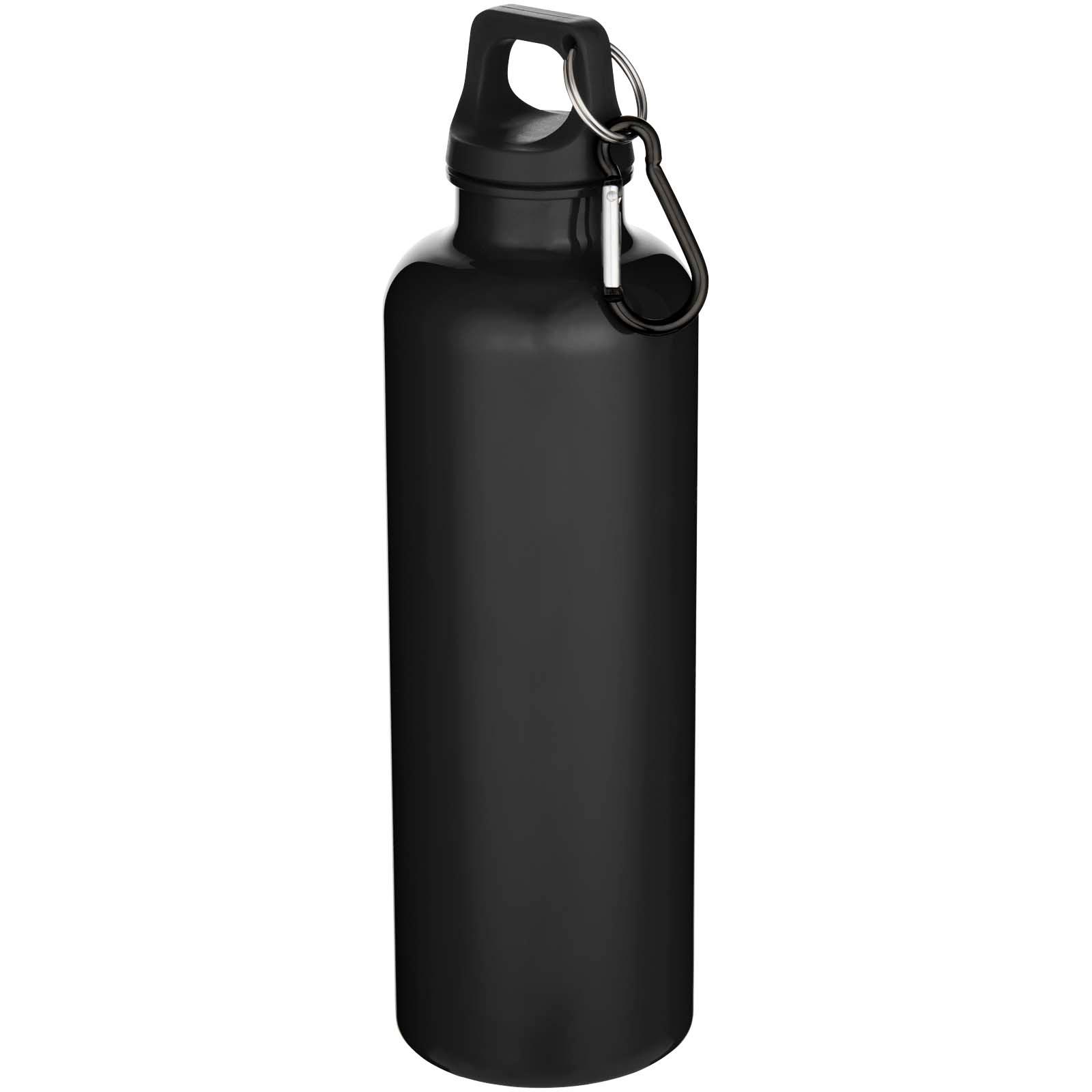 Bouteille d’eau Oregon de 750 ml en plastique recyclé uni certifié RCS avec mousqueton