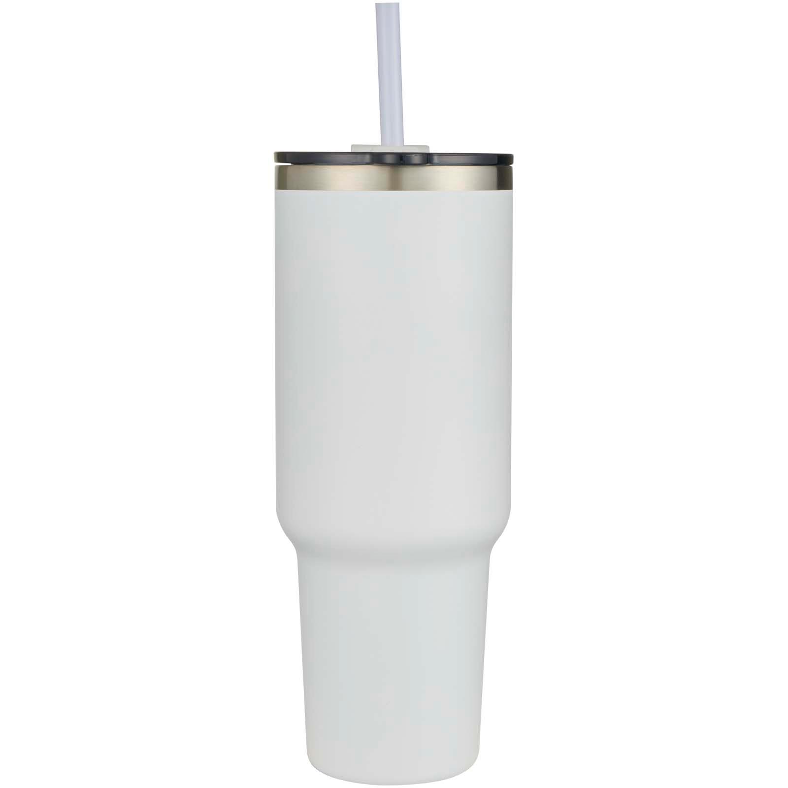 Mug Sydney 1200 ml double paroi certifié RCS avec isolation par le vide et couche de cuivre avec paille
