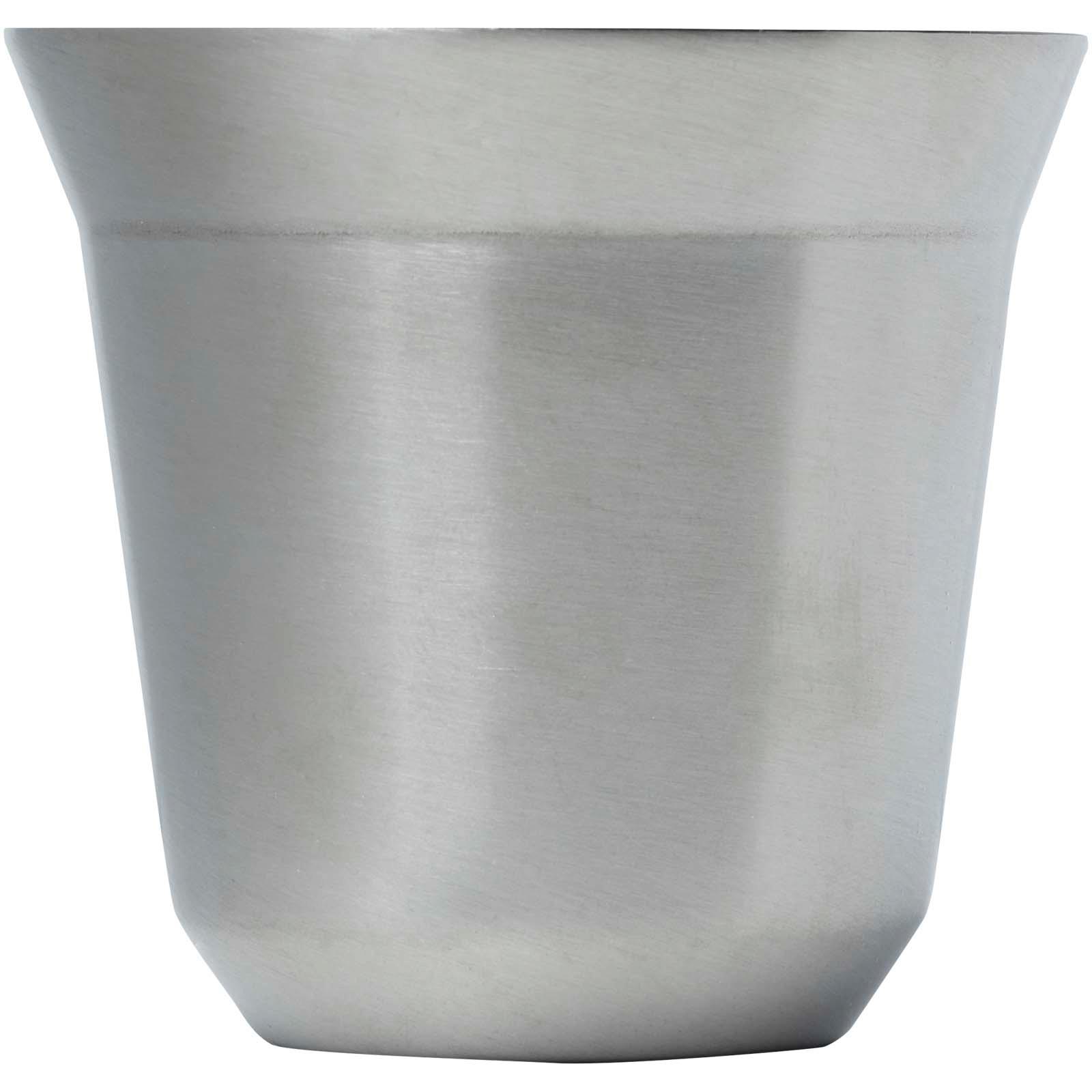 Ensemble de tasses à espresso en acier inoxydable Duo de 80 ml certifié RCS 