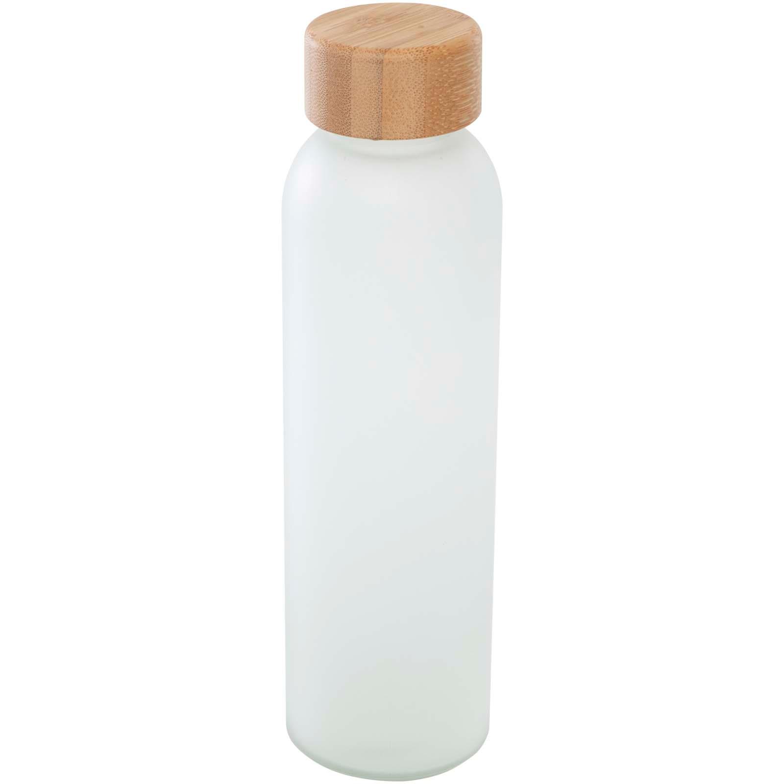 Bouteille en verre sodocalcique mat Lume de 500 ml avec couvercle en bambou  