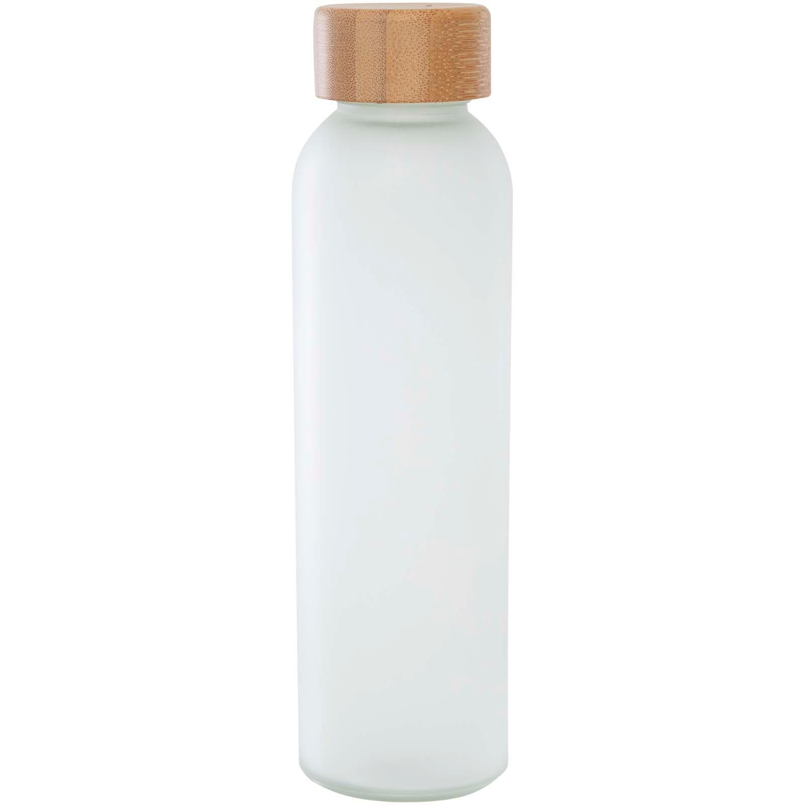 Bouteille en verre sodocalcique mat Lume de 500 ml avec couvercle en bambou  