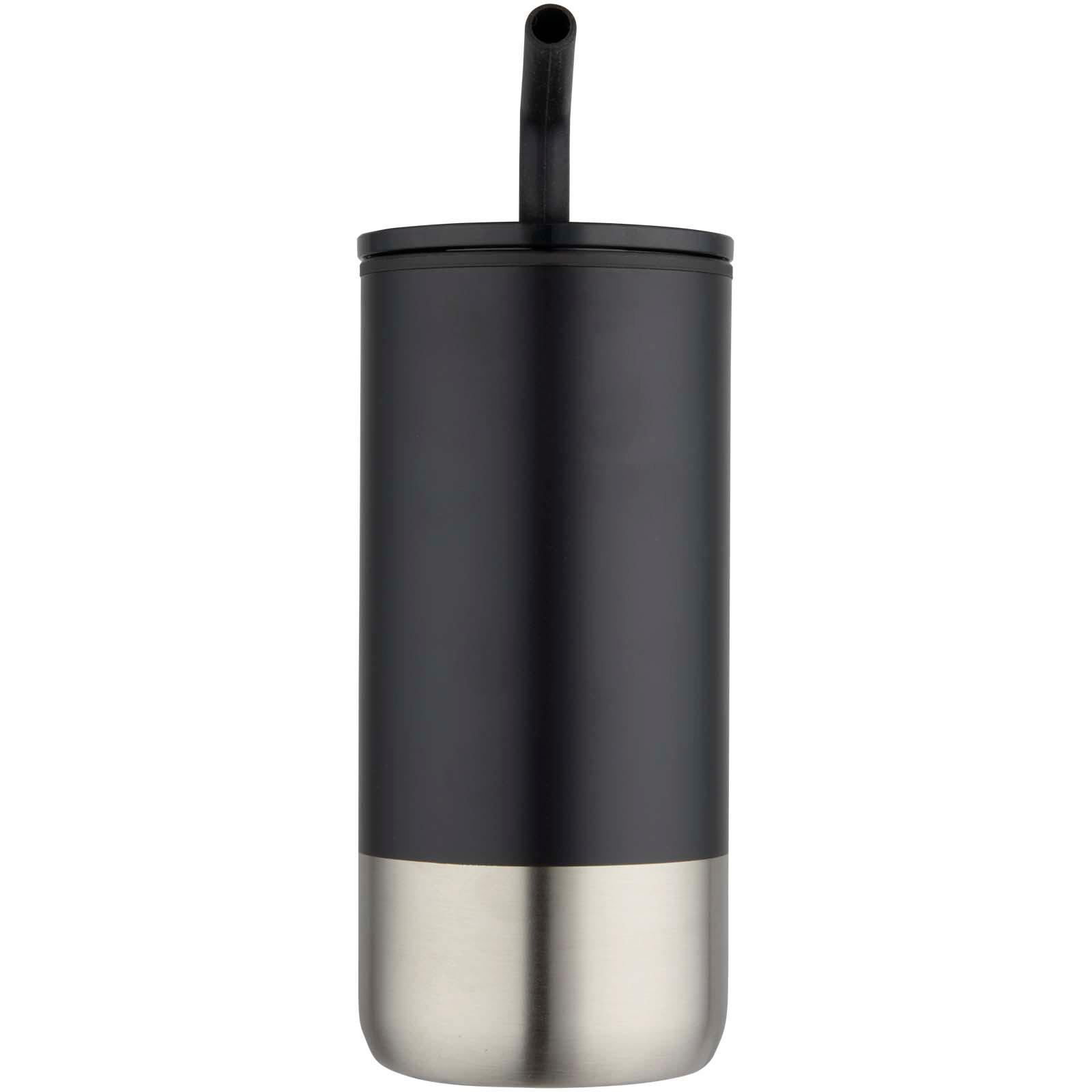 Gobelet isotherme Grayson 480 ml certifié RCS avec paille en silicone