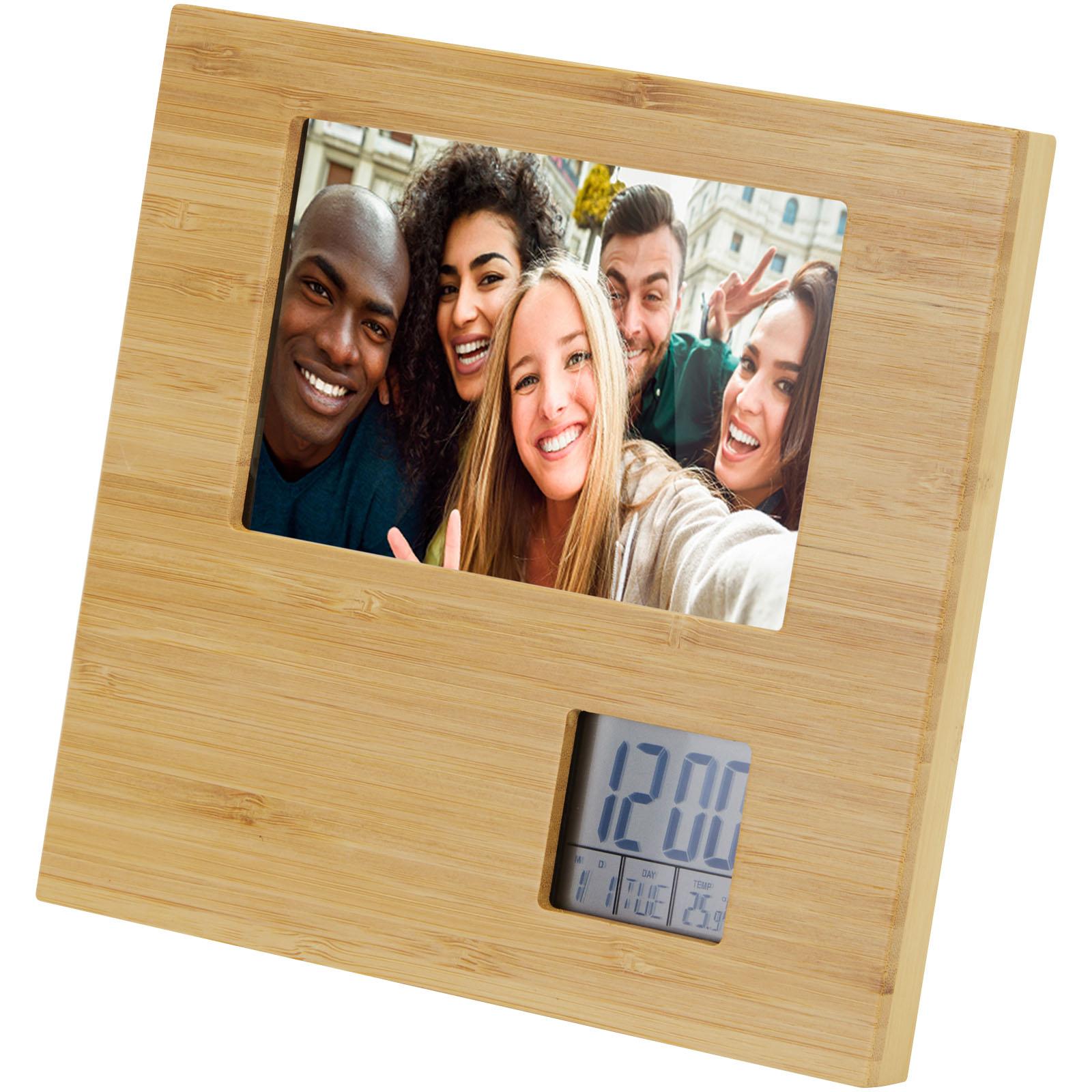 Cadre photo Sasa en bambou avec thermomètre
