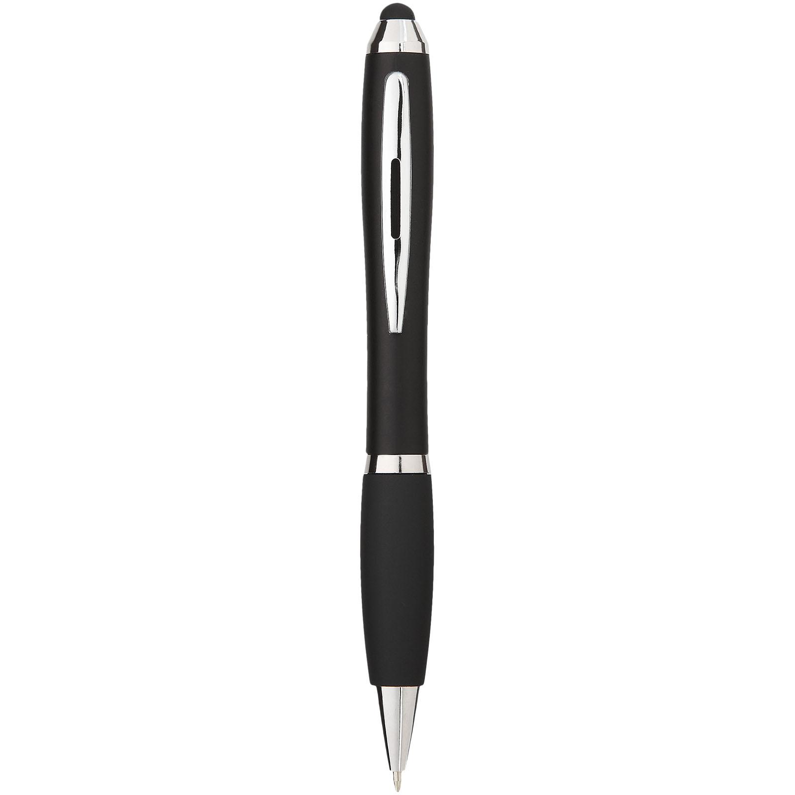 Stylo bille stylet coloré avec grip noir Nash (encre noire)