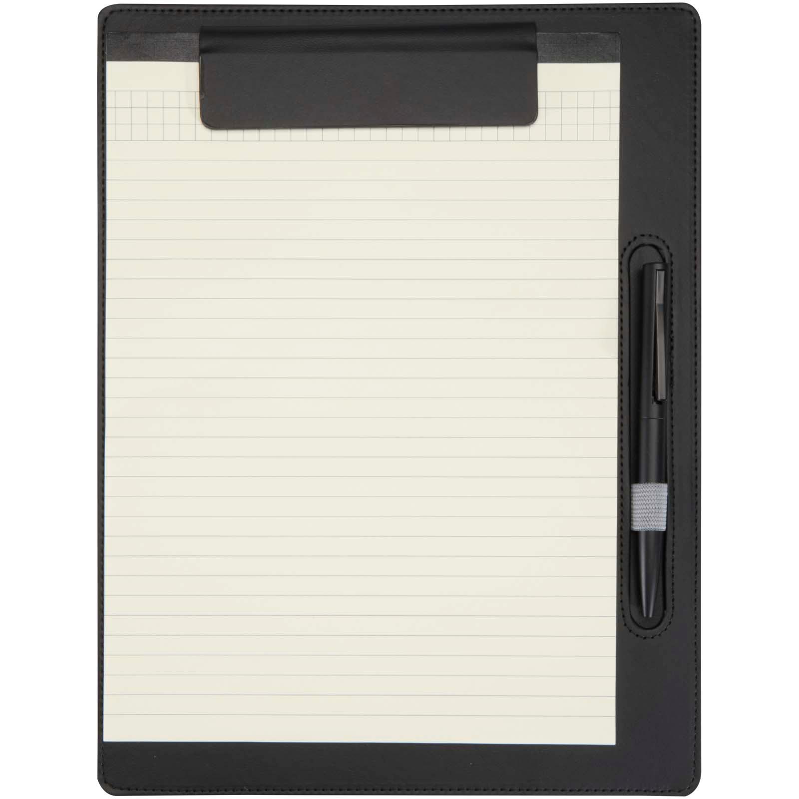 Porte-bloc Clast A4 avec fermeture magnétique et stylo bille recyclé RCS (encre noire)