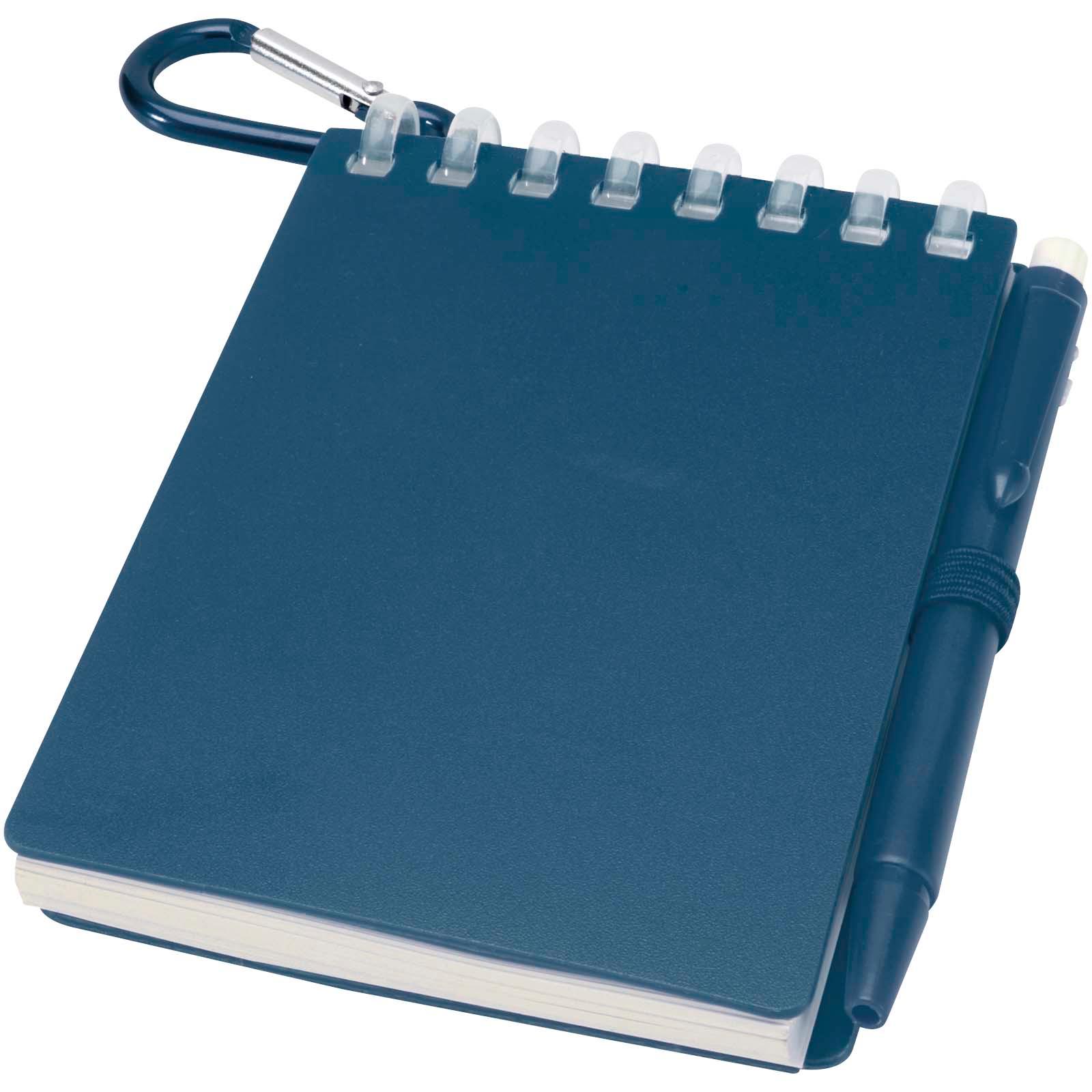 Ensemble carnet souple d’extérieur recyclé et stylo bille (encre noire) Lig Mini