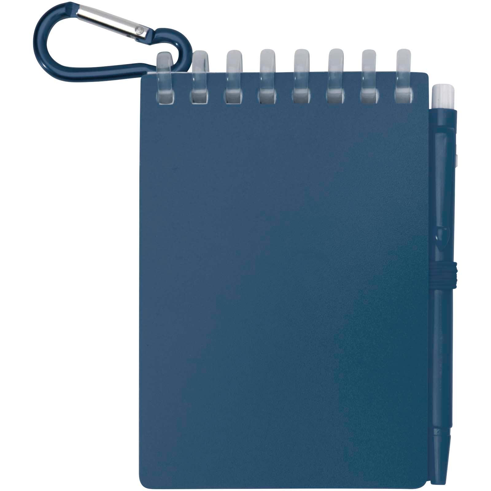 Ensemble carnet souple d’extérieur recyclé et stylo bille (encre noire) Lig Mini