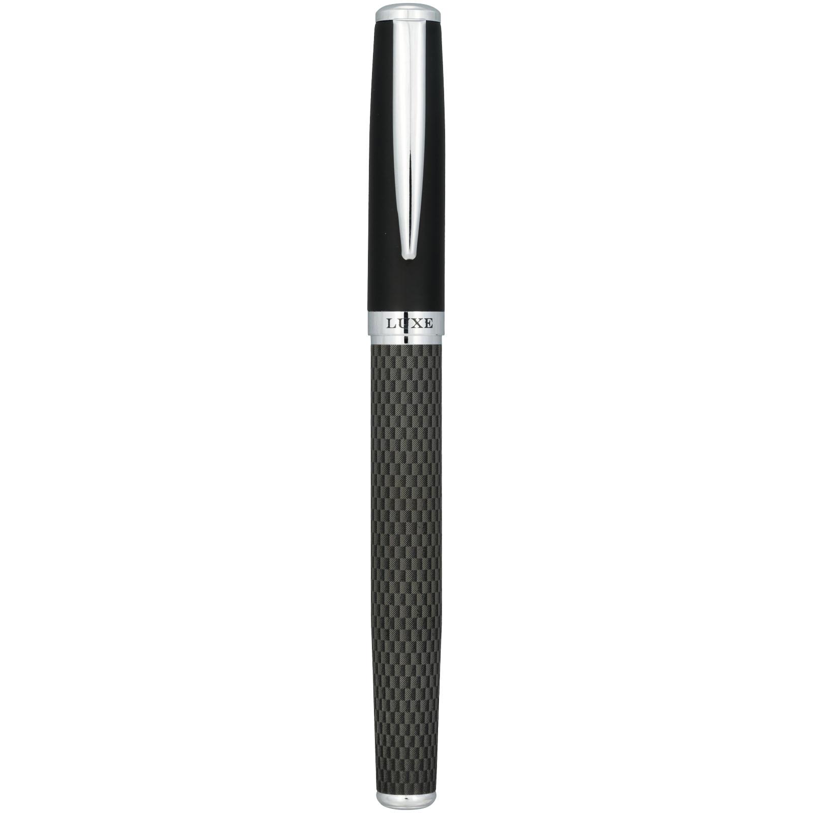 Parure de stylos bille et roller avec étui Carbon (encre noire)