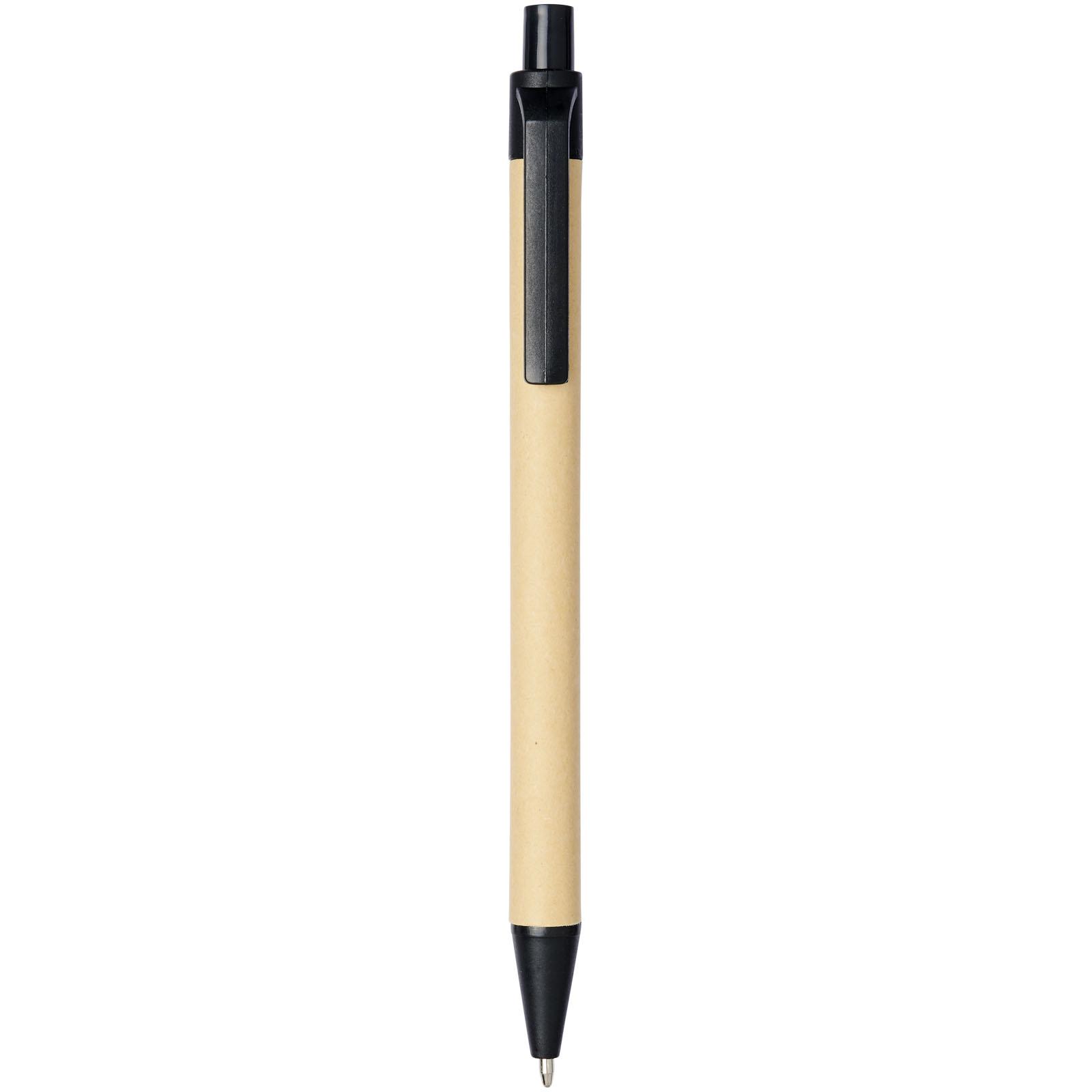 Stylo bille en carton recyclé et plastique de maïs Berk (encre noire)