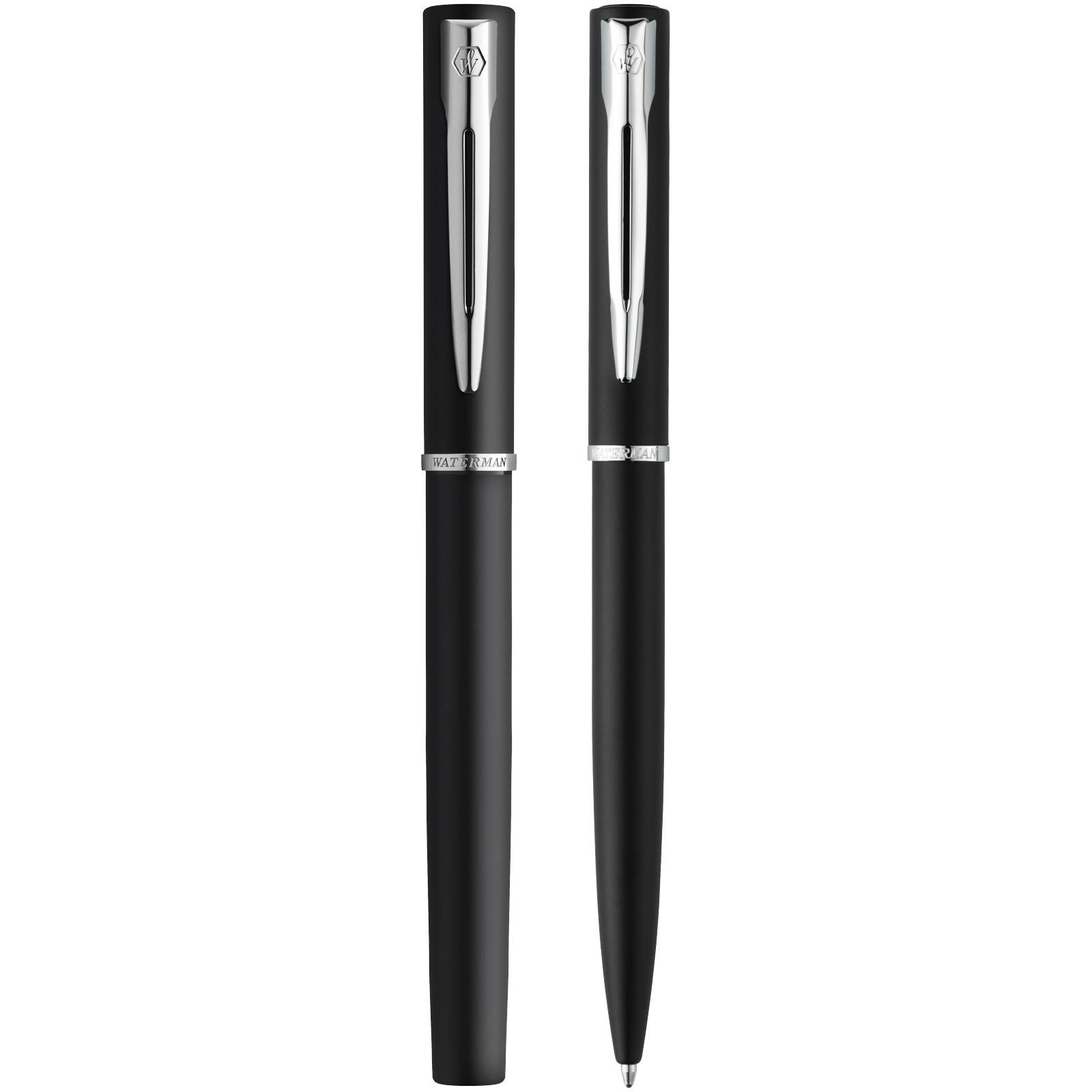 Parure de stylos bille et roller Allure (encre bleue)