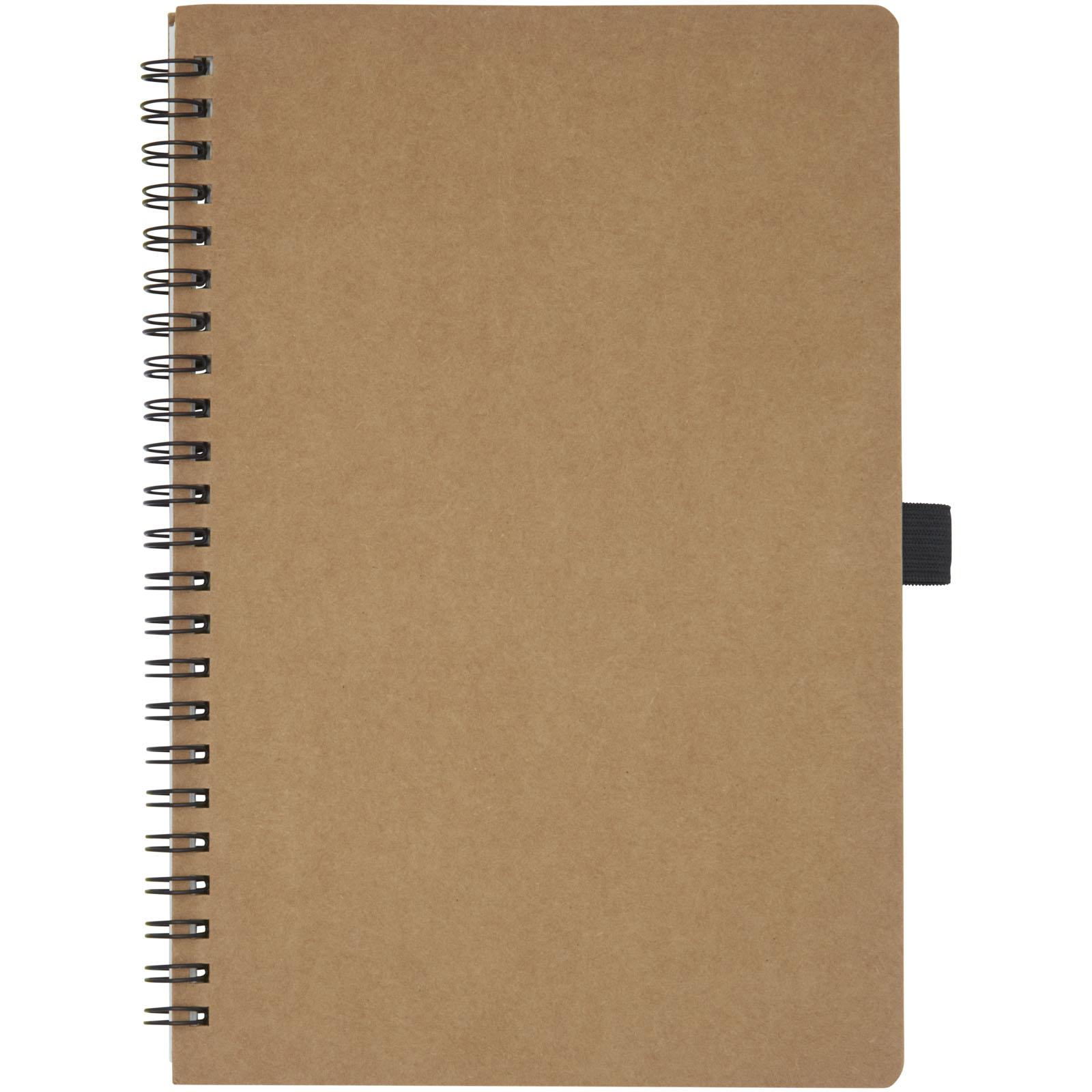 Carnet Cobble A5 à spirales en carton recyclé avec papier de pierre