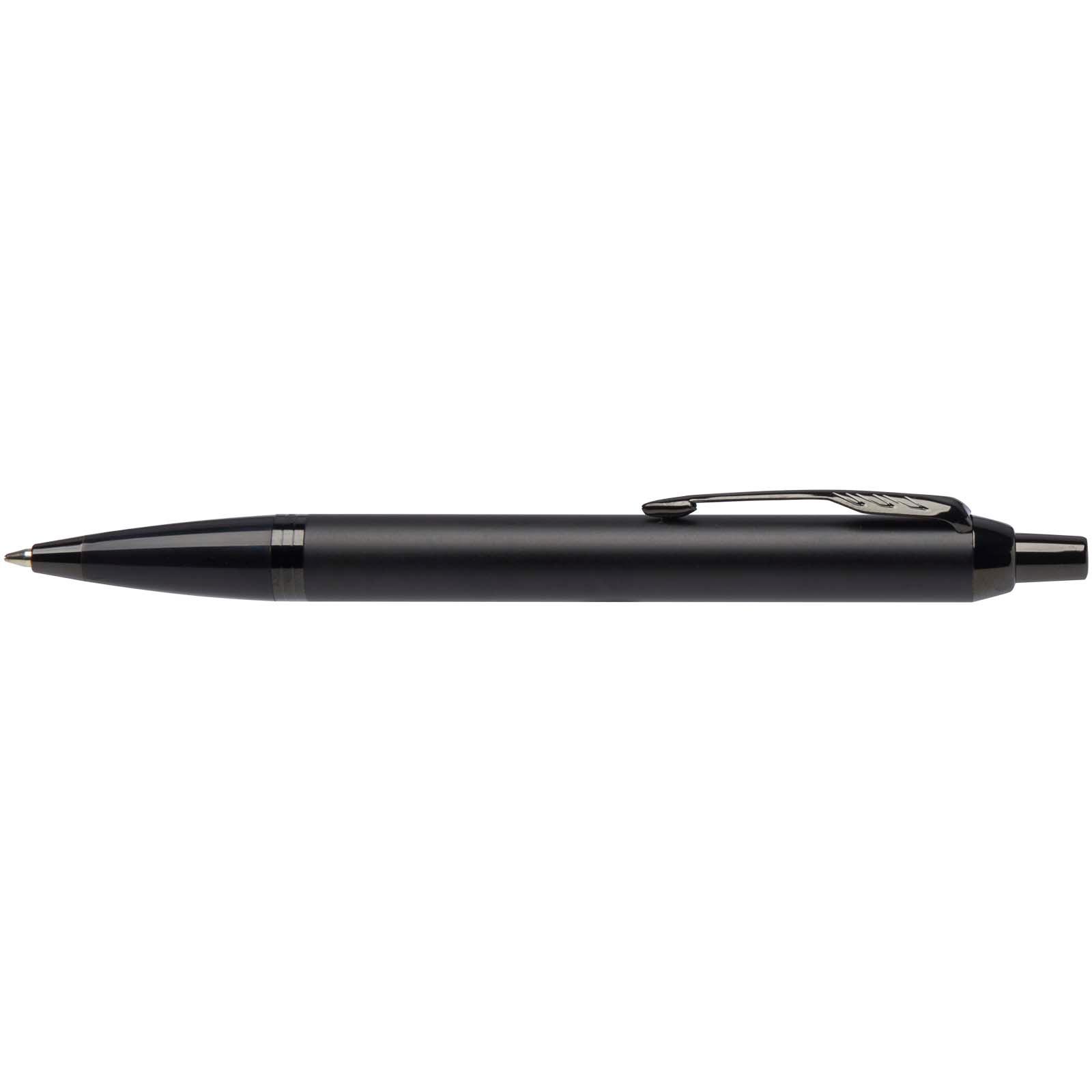 Parure IM avec stylo roller et stylo bille achromatiques Parker (encre noire/bleue)