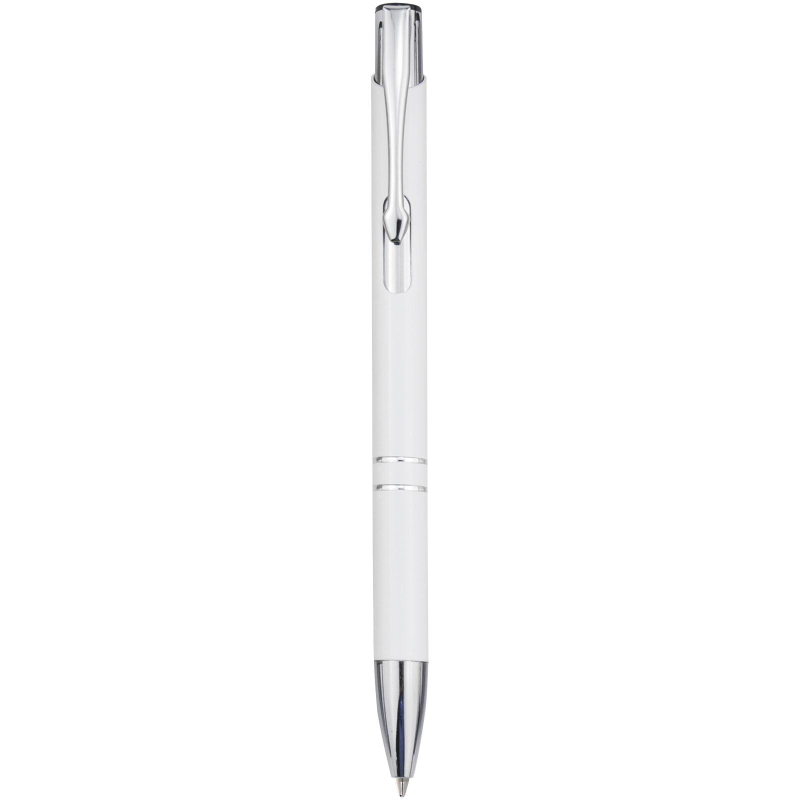 Stylo bille en aluminium recyclé Moneta (encre noire)