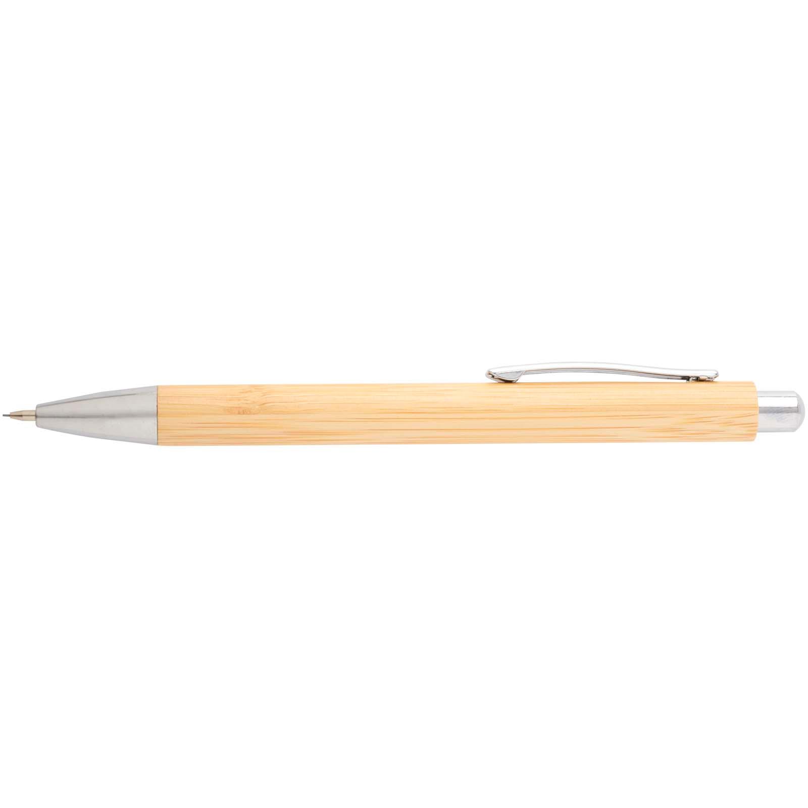 Set stylo bille et porte-mine Oblys en bambou (encre noire)