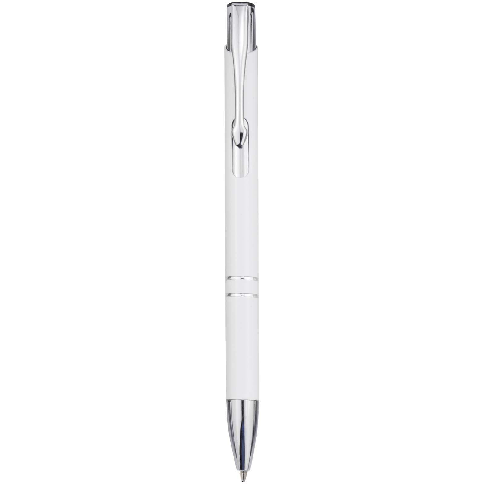 Stylo bille en aluminium recyclé Moneta (encre bleue)