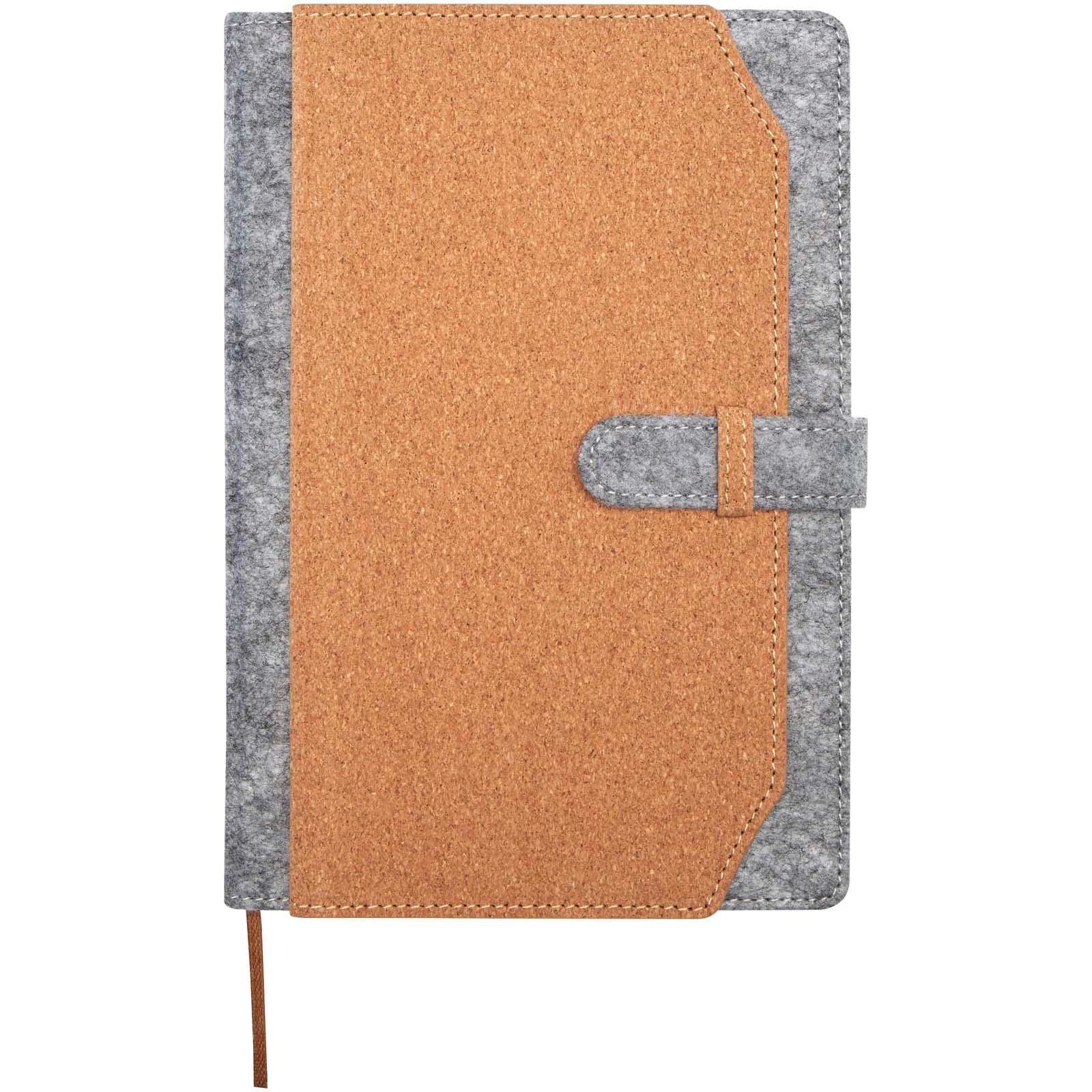 Carnet A5 Viviana en feutrine recyclée et liège