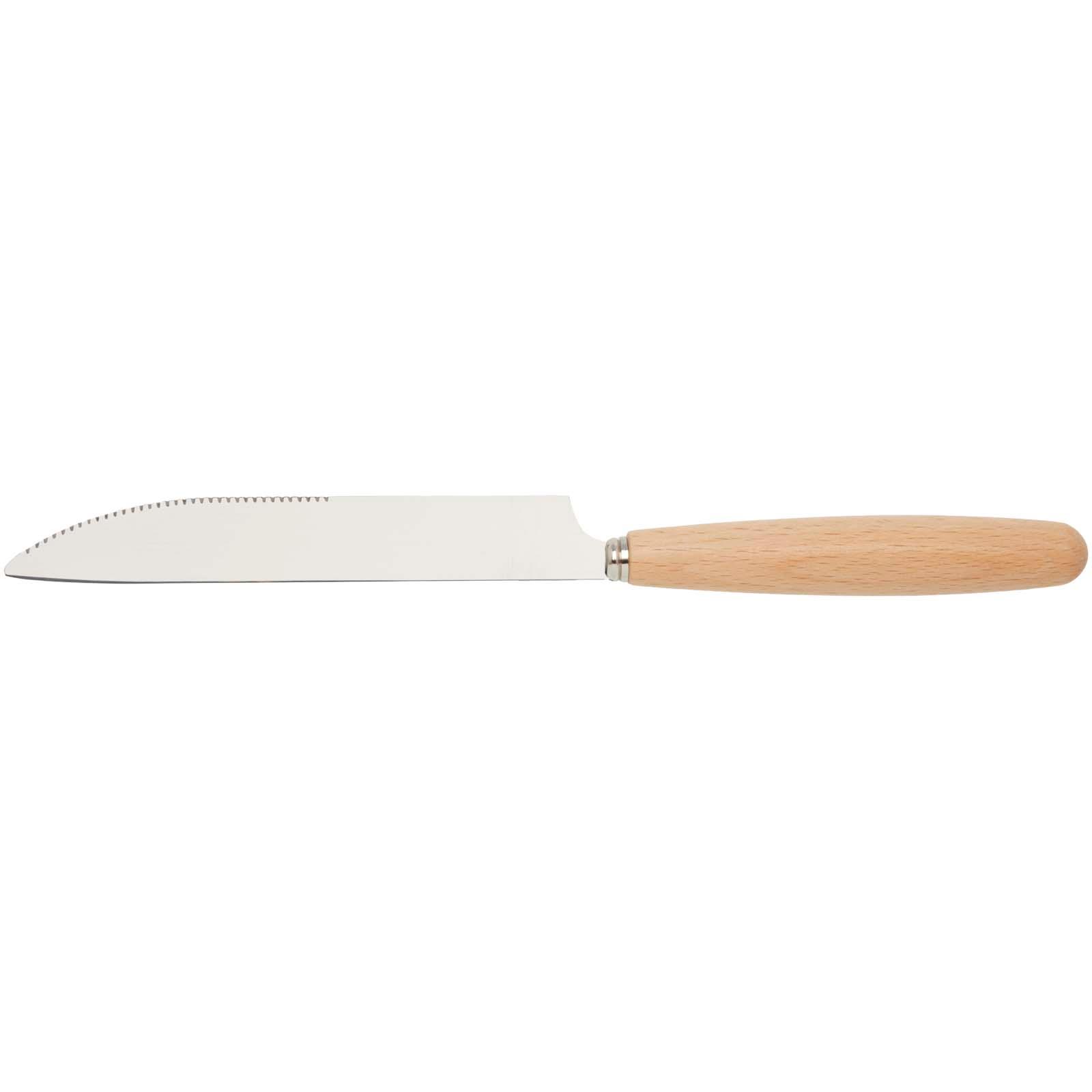 Ensemble de couverts Root 5 pièces en acier inoxydable et bois de hêtre 