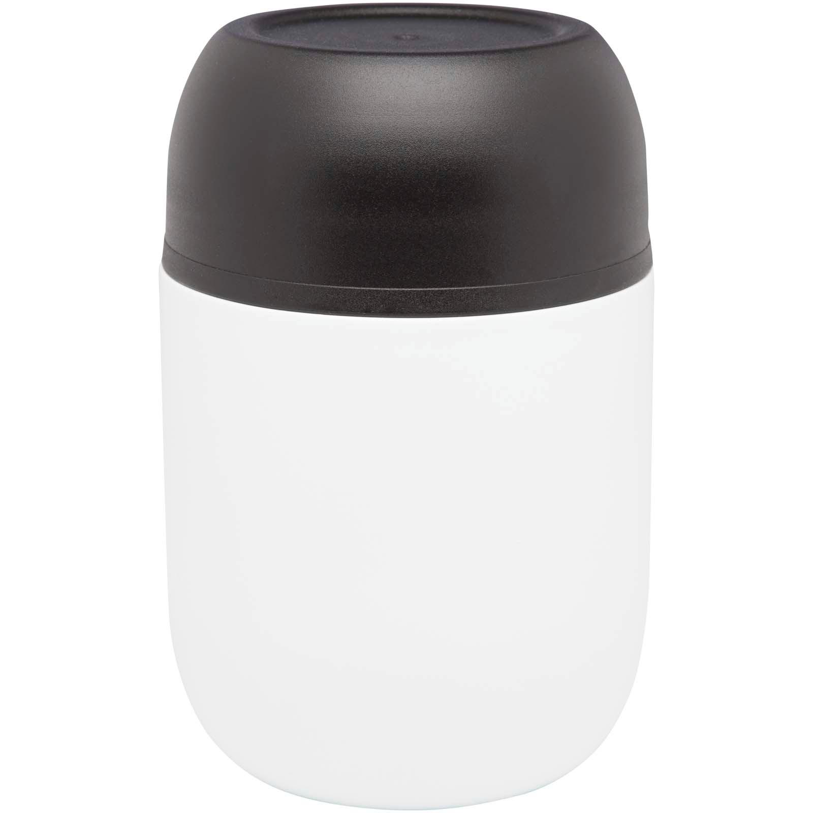 Boîte-repas Supo en acier inoxydable recyclé à double paroi de 480 ml avec cuillère pliable