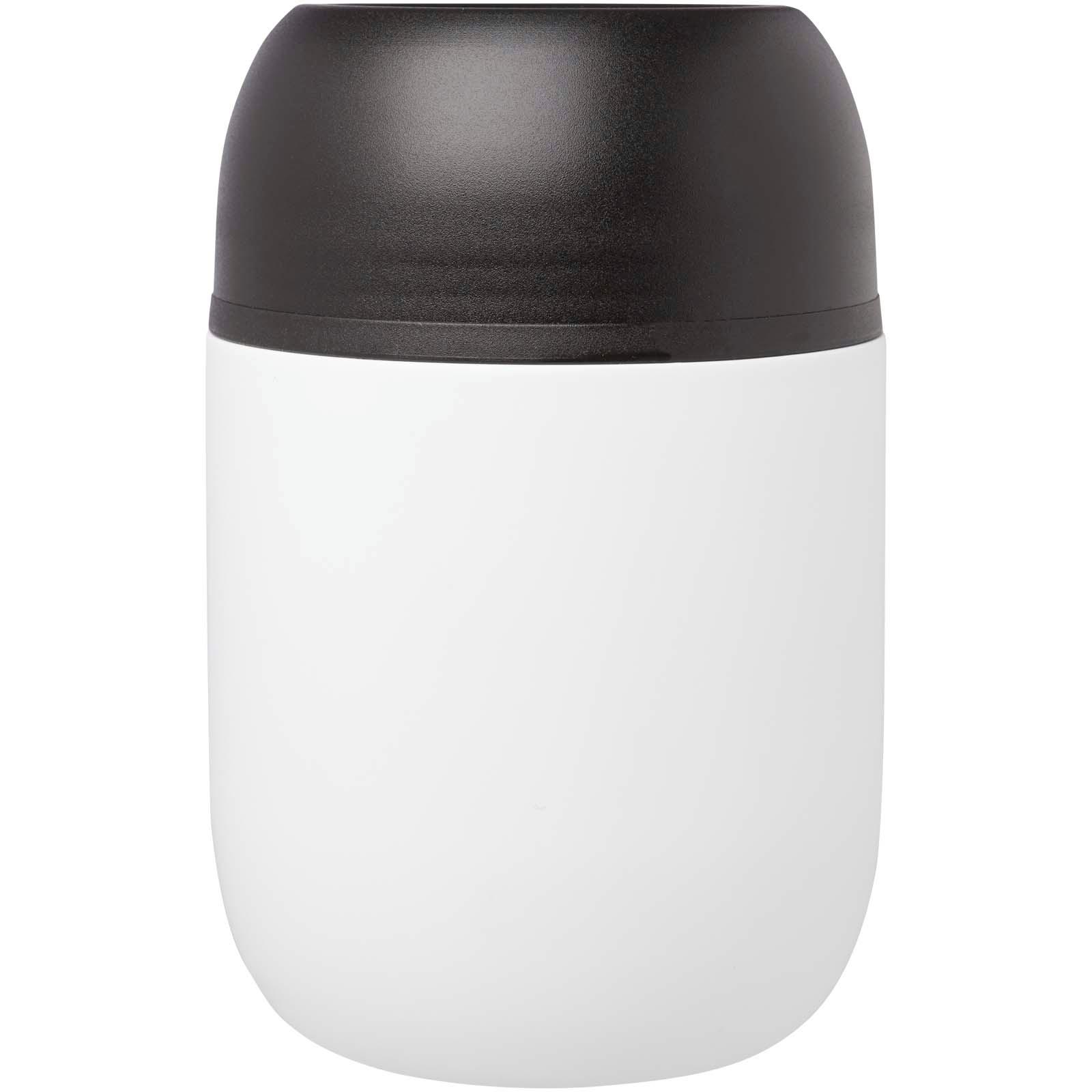 Boîte-repas Supo en acier inoxydable recyclé à double paroi de 480 ml avec cuillère pliable