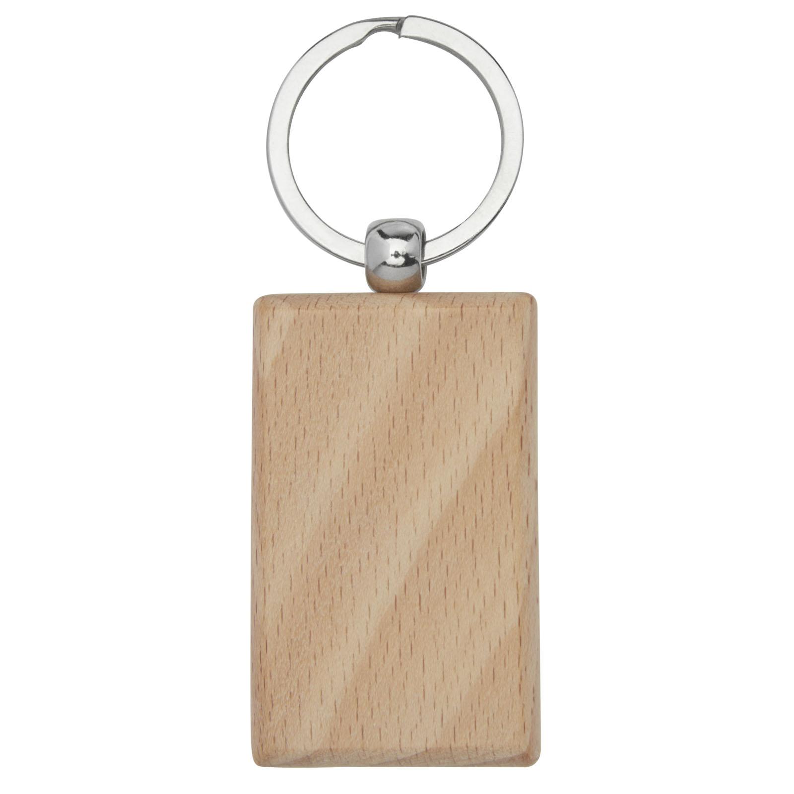 Porte-clés rectangulaire Gian en bois de hêtre