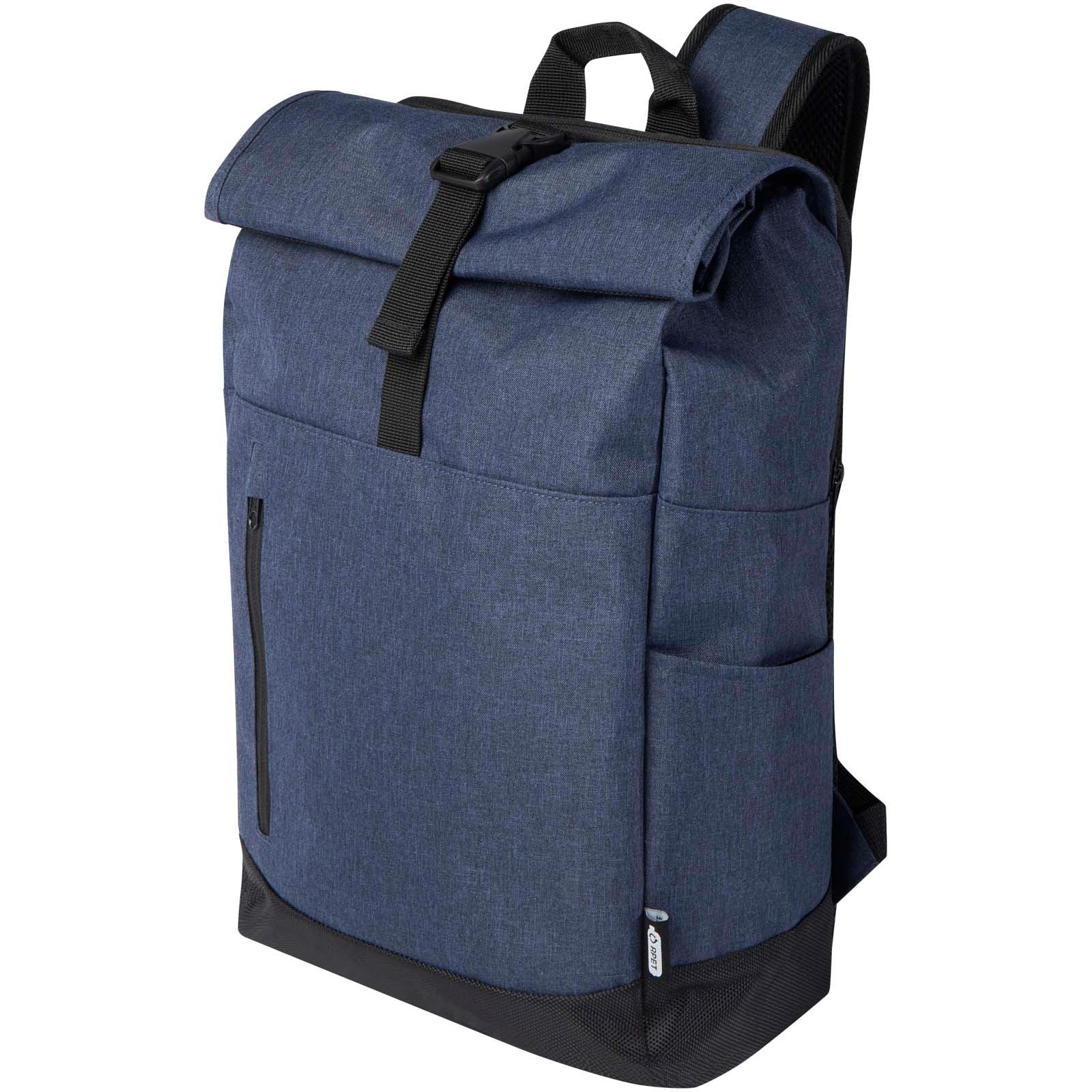 Sac à dos Hoss recyclé GRS avec rabat enroulable pour ordinateur portable de 15,6" 12L