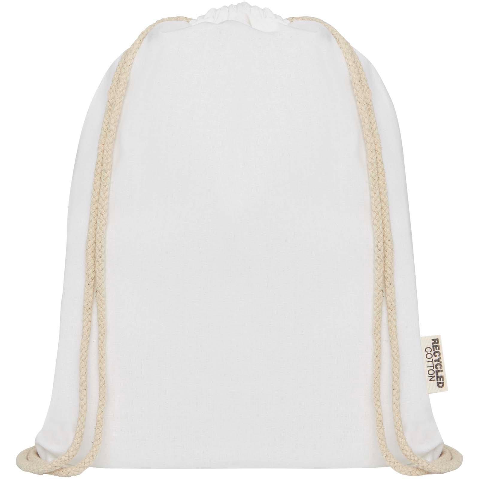 Sac avec cordon Oregon en coton recyclé 140 g/m² certifié GRS