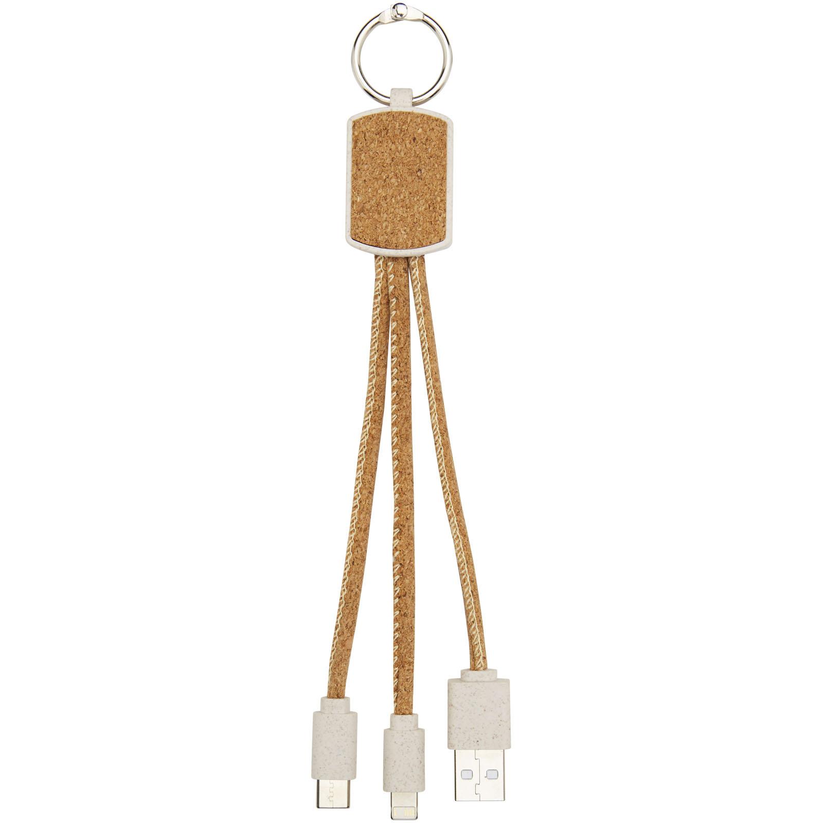 Câble de charge 3-en-1 Bates en paille de blé et liège