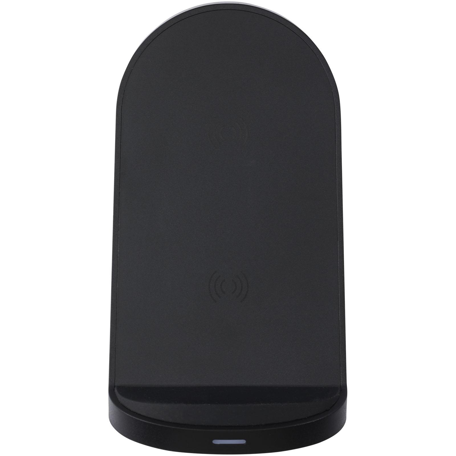 Socle de charge sans fil Loop de 15 W à double bobine en plastique recyclé certifié RCS