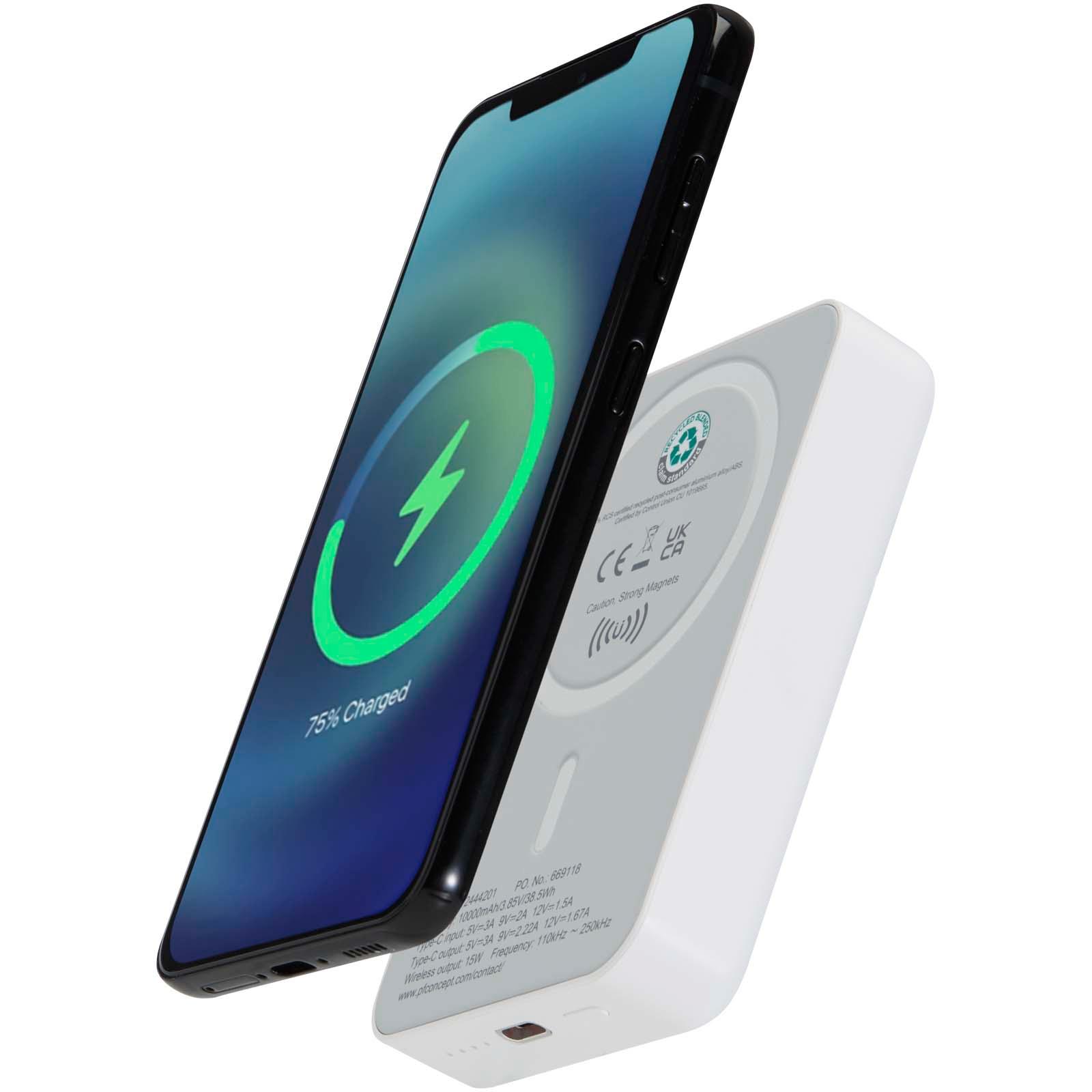 Batterie de secours Acrab magnétique sans fil de 10 000 mAh et 15 W avec PD de 20 W - fabriquée en plastique recyclé