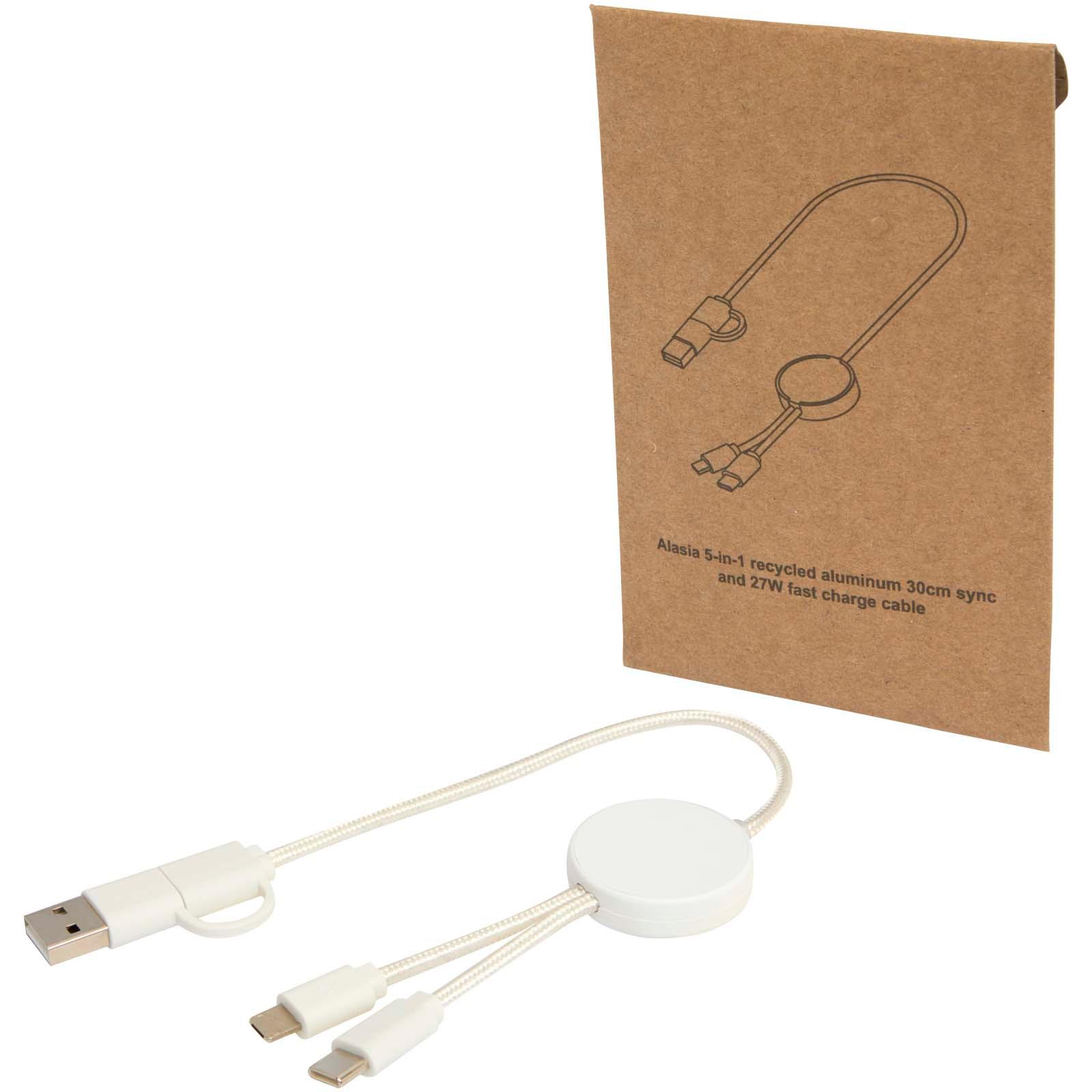 Câble 5 en 1 Citala en plastique recyclé de 30 cm pour la synchronisation des données et la charge rapide de 27 W