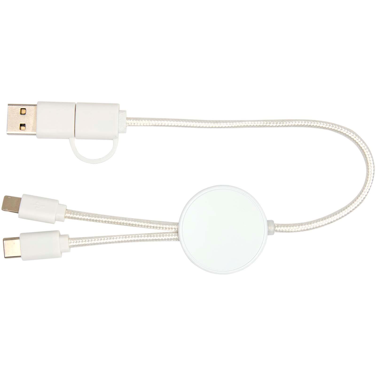 Câble 5 en 1 Citala en plastique recyclé de 30 cm pour la synchronisation des données et la charge rapide de 27 W