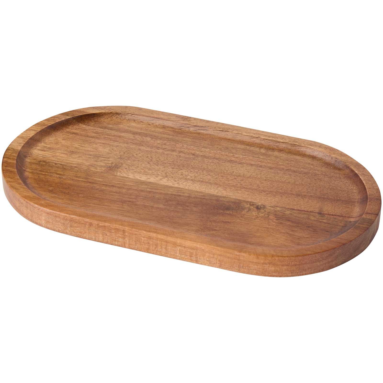 Plateau de service Edge en acacia