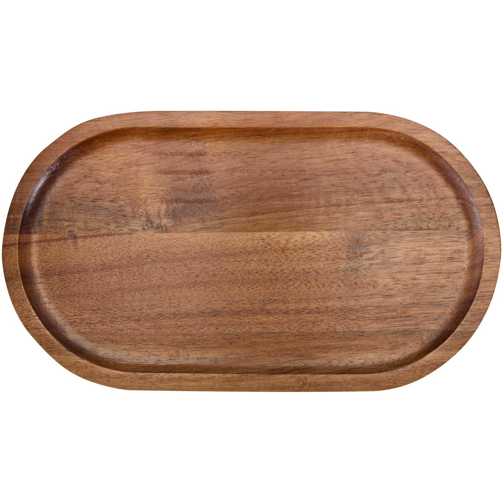 Plateau de service Edge en acacia