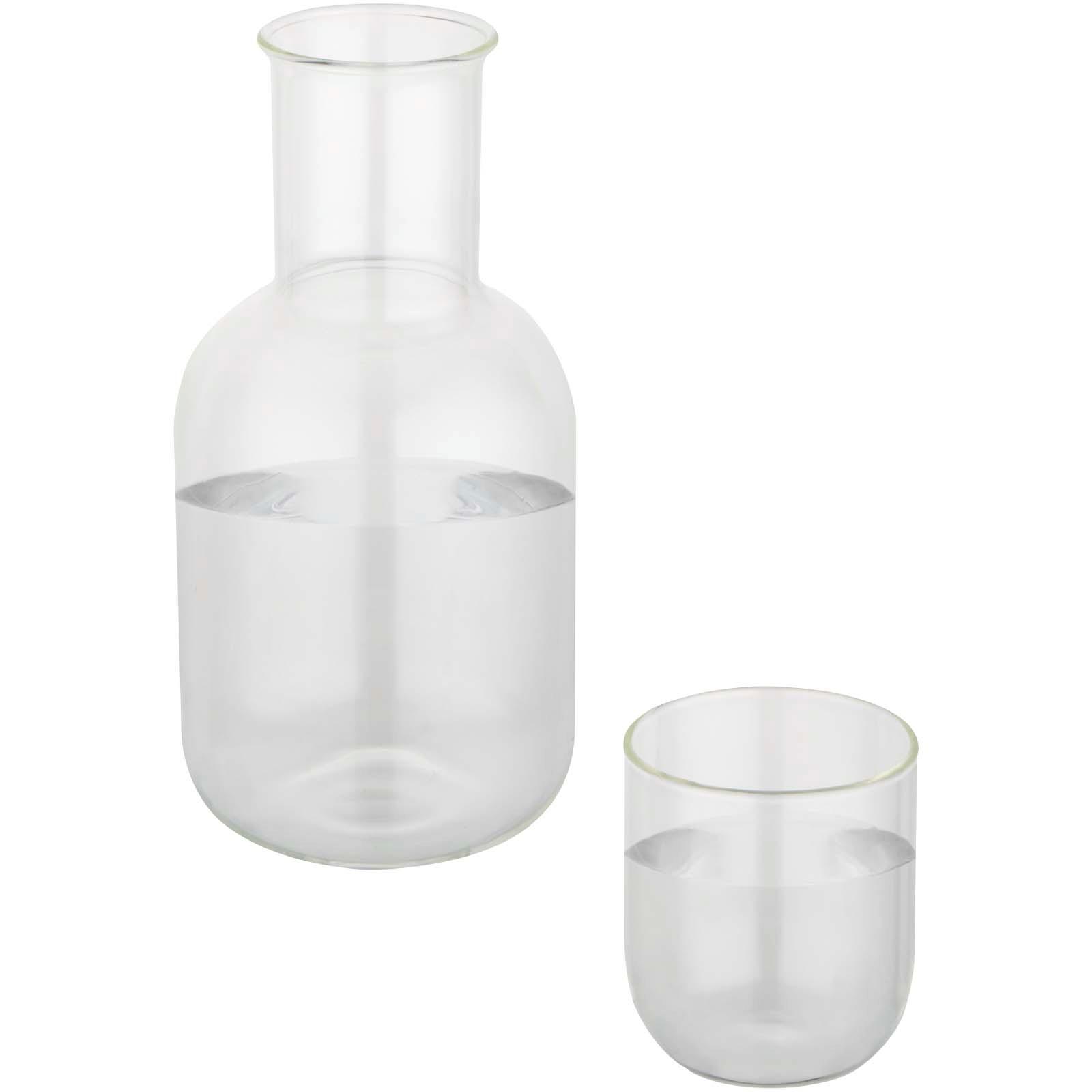 Ensemble carafe et tasse en verre Amelie en finition mate