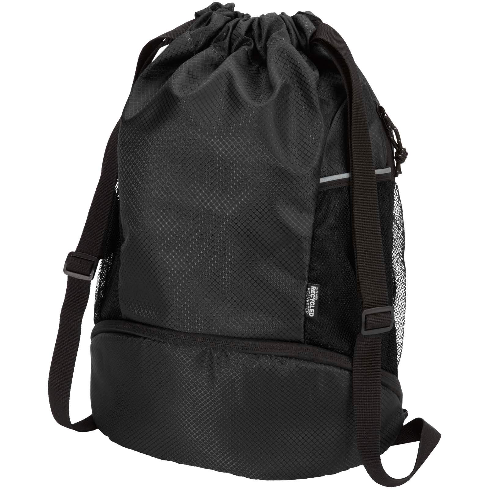 Sac de sport Nomad à cordon en matériaux recyclés certifiés GRS avec compartiment inférieur de 18 L