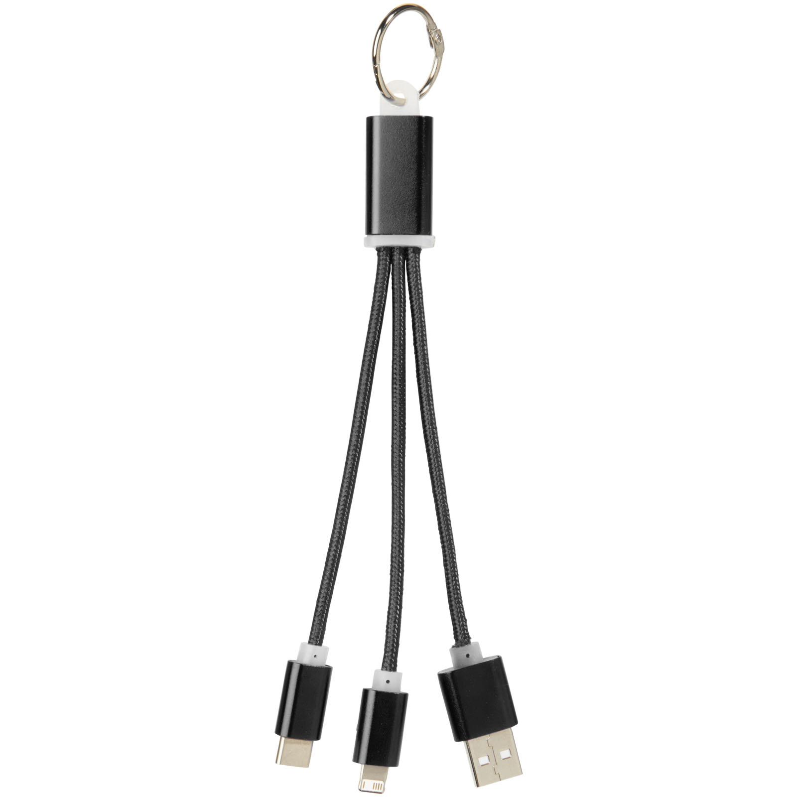 Câble de chargement 3-en-1 avec porte-clés Metal