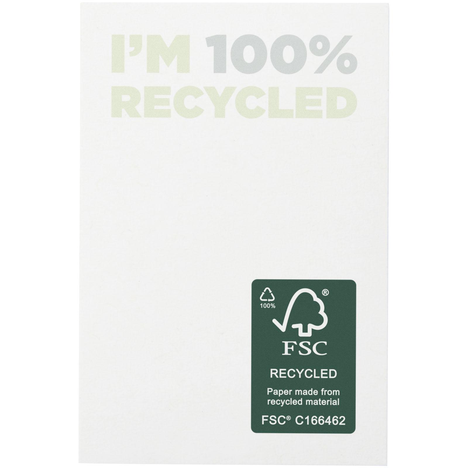 Mémos autocollants recyclés 50 x 75 mm Sticky-Mate® 