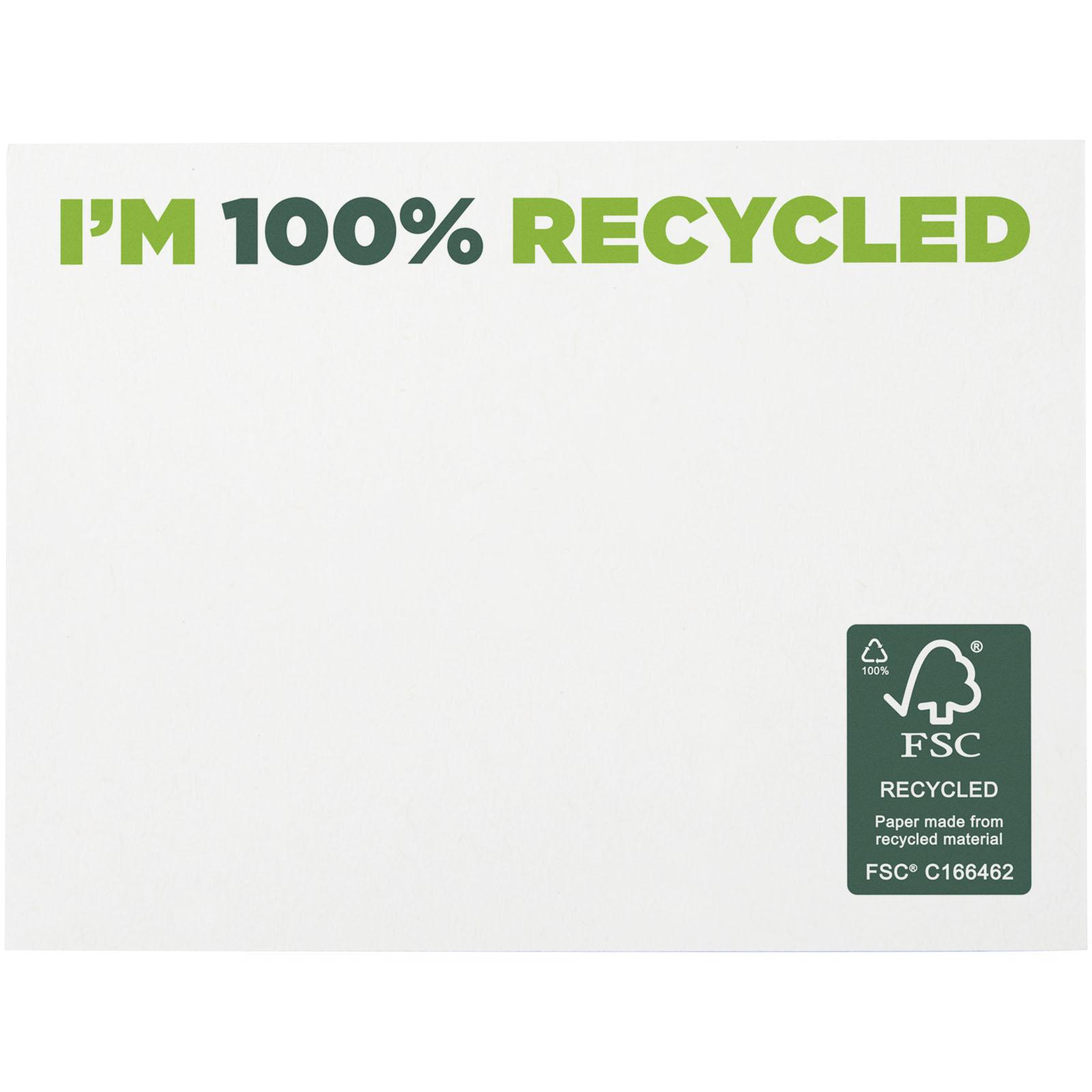 Mémos autocollants recyclés 100 x 75 mm Sticky-Mate®