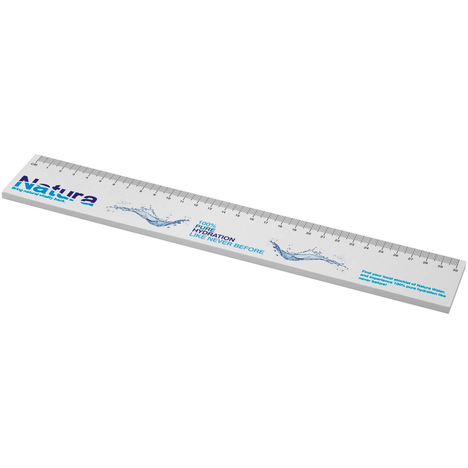 Notes autocollantes recyclées Sticky-Mate® avec règle imprimée 30 cms