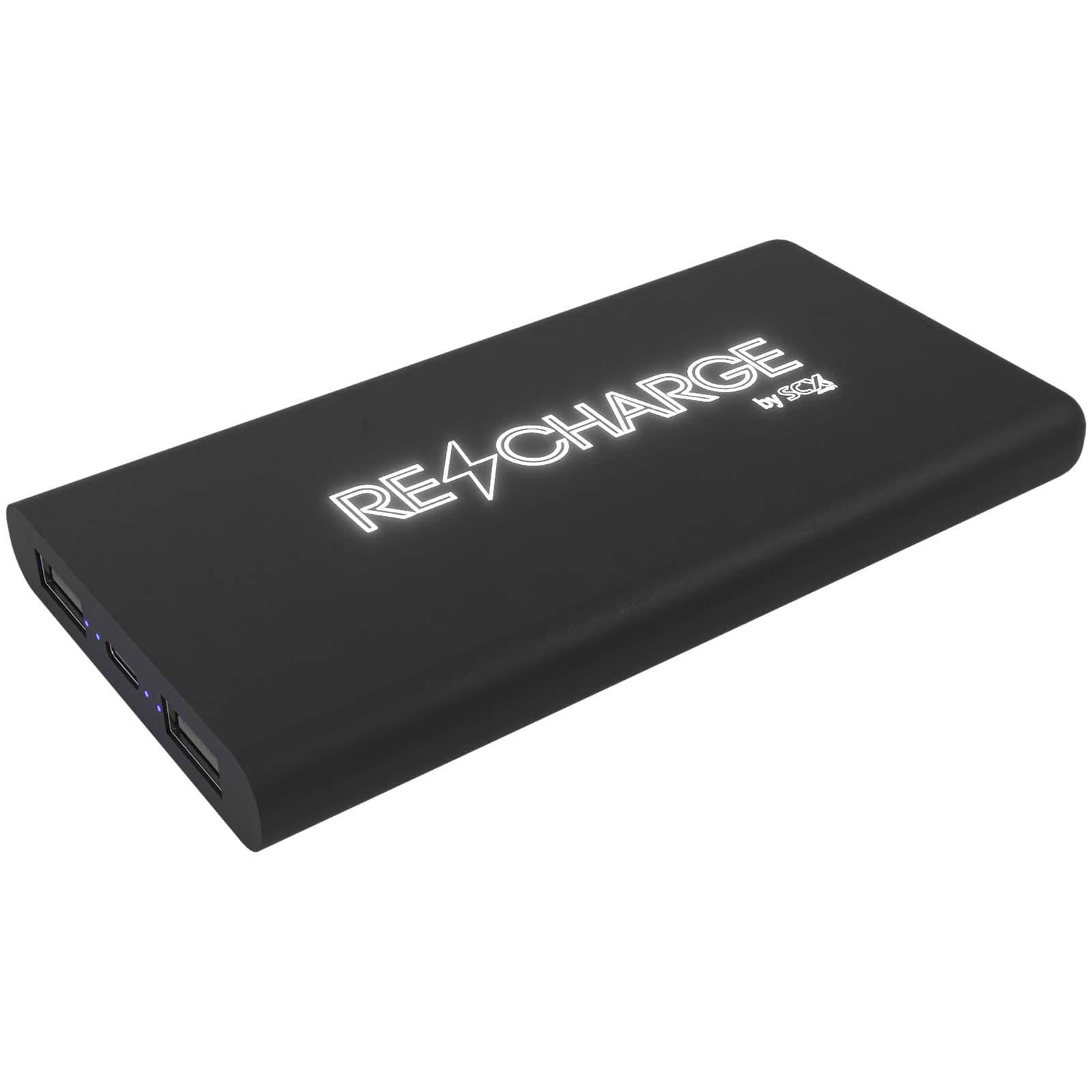 Batterie de secours sans fil en gomme à illumination de 10 000 mAh SCX.design P40
