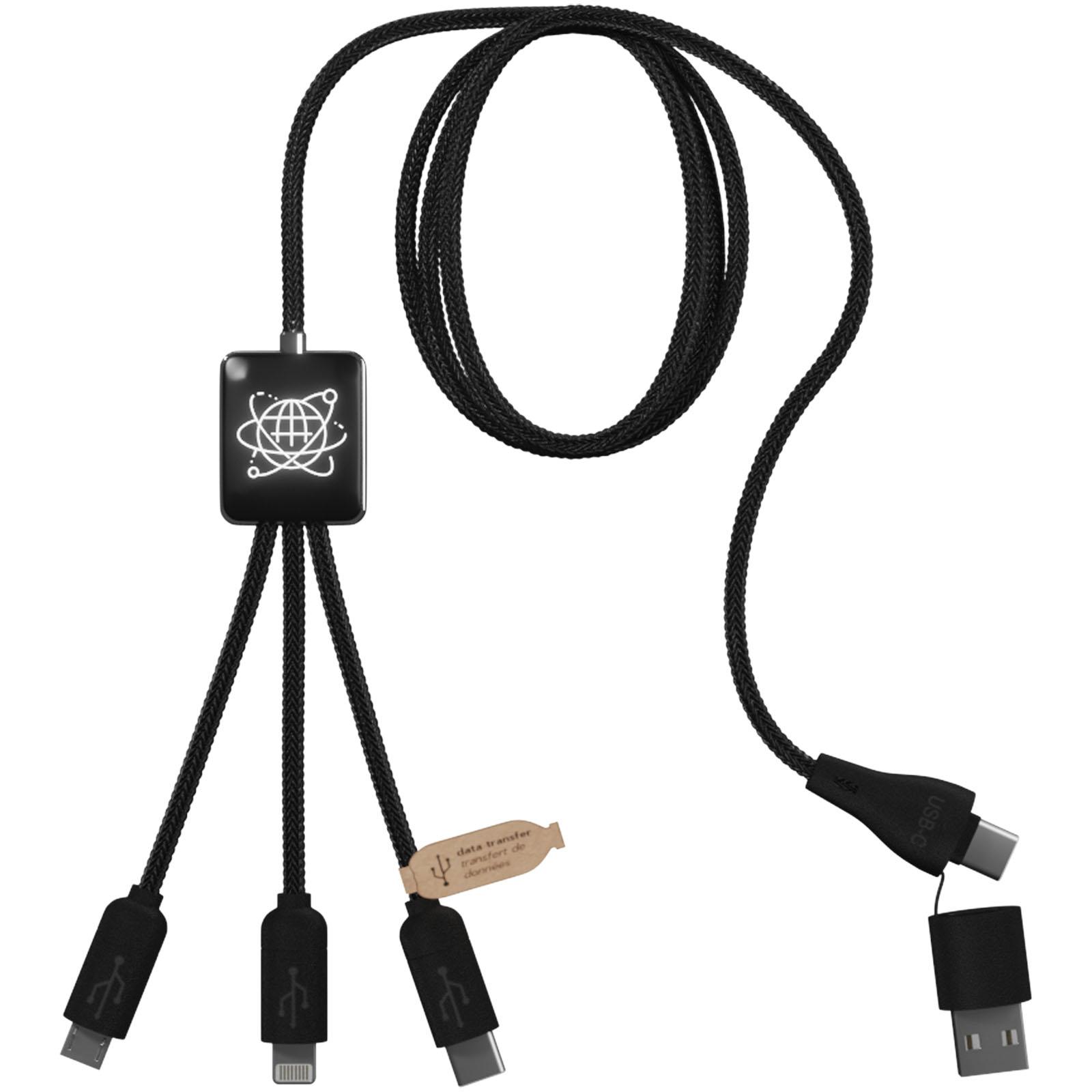 Câble de charge 5-en-1 SCX.design C45 en rPET avec transfert de données